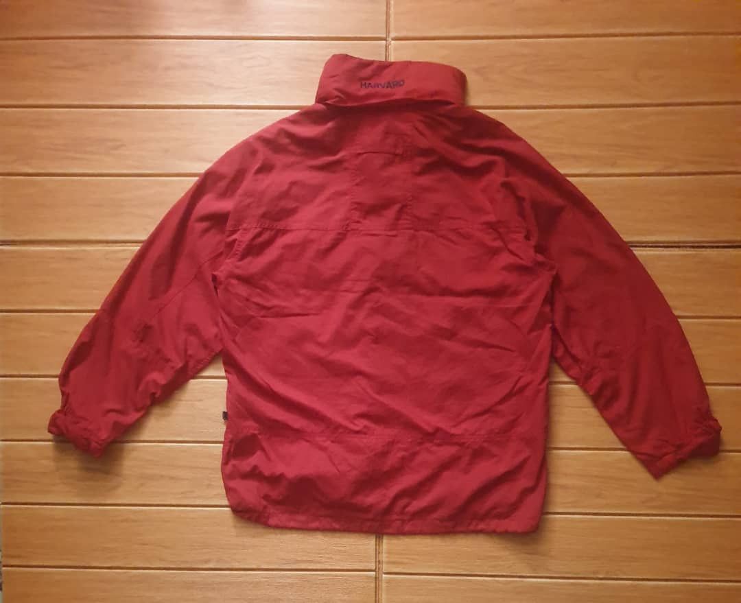 Japanese Brand HARVARD Established 1636 red colour Hidden Hoodie Jacket Size US L / EU 52-54 / 3 - 8 Thumbnail