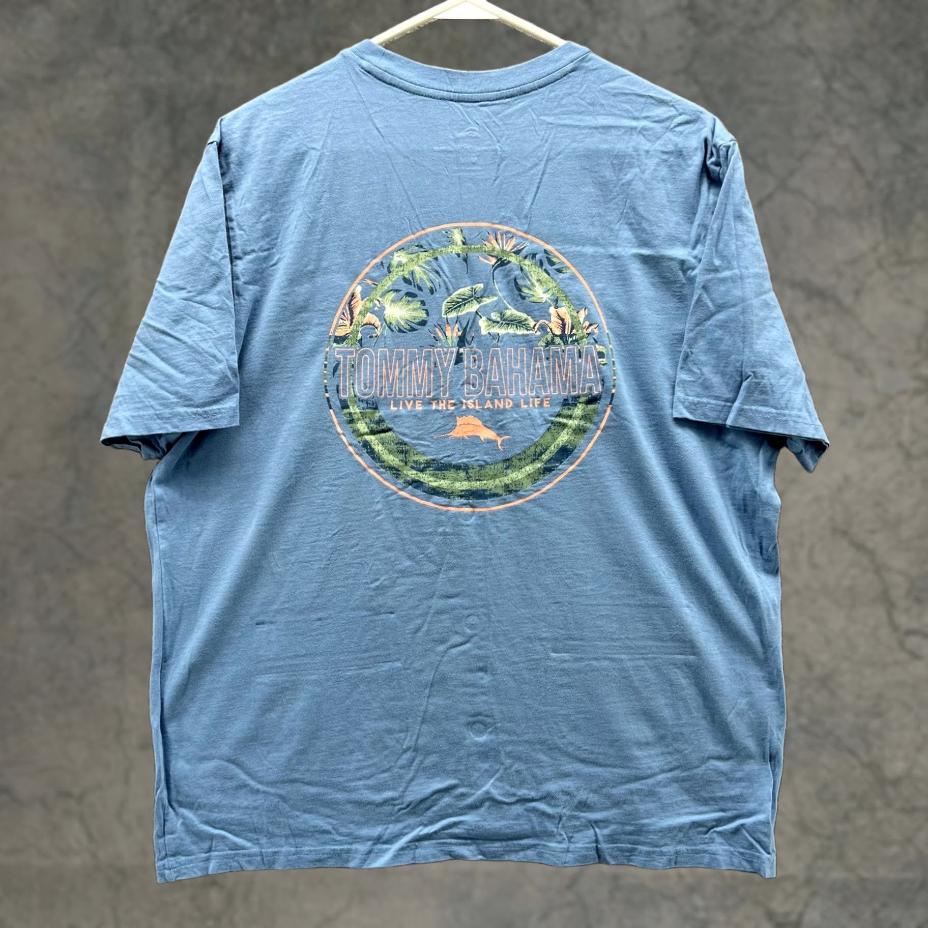 Tommy Bahama Tommy Bahama Shirt Mens Medium Blue Island Life Graphic Tee Beach Tagless Short Sleeve Crew Neck Sahs Size US M / EU 48-50 / 2 - 1 Thumbnail