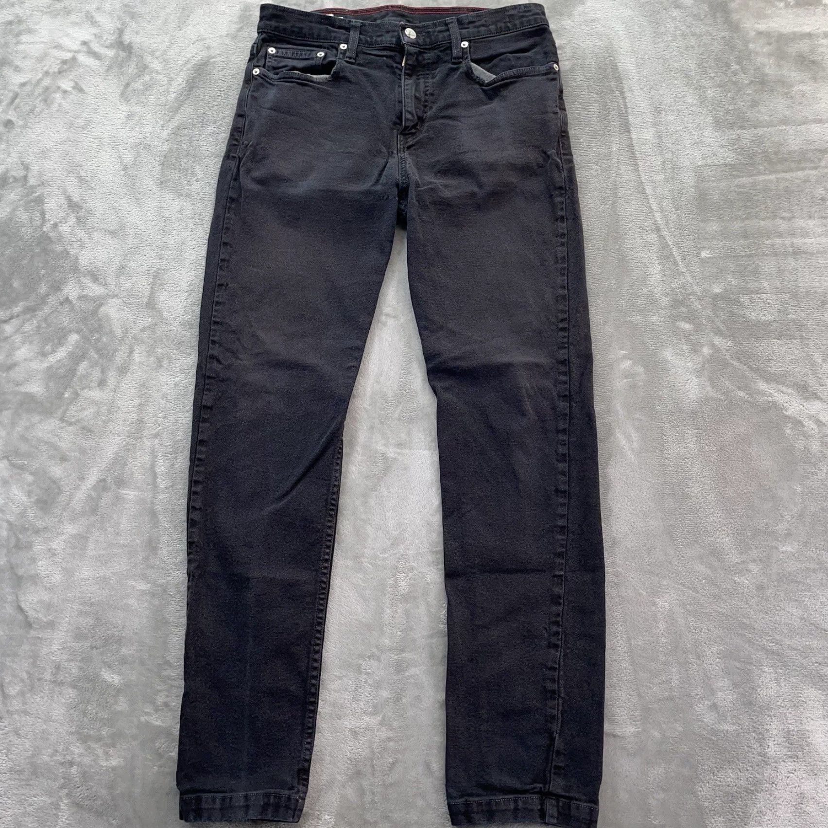 Vintage American Giant Jeans Mens 32x32 Black Roughneck Straight Canvas Stretch USA pant Size US 32 / EU 48 - 2 Thumbnail