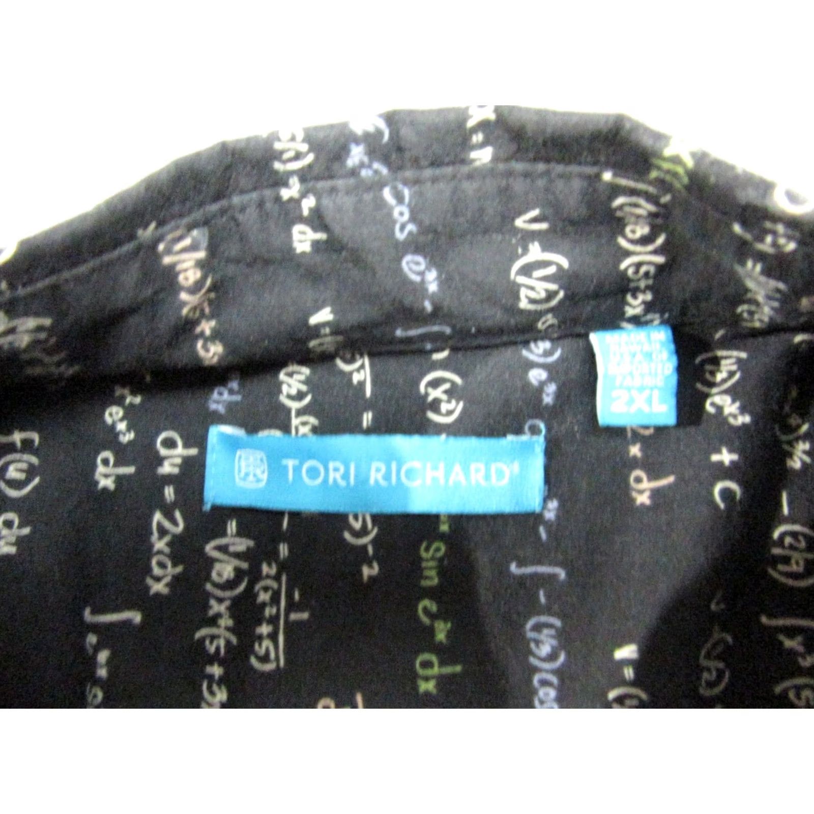 Tori Richard Tori Richard Shirt Men 2XL Black Math Science Calculus Equation Hawaii Button Up Shirt Size US XXL / EU 58 / 5 - 3 Thumbnail