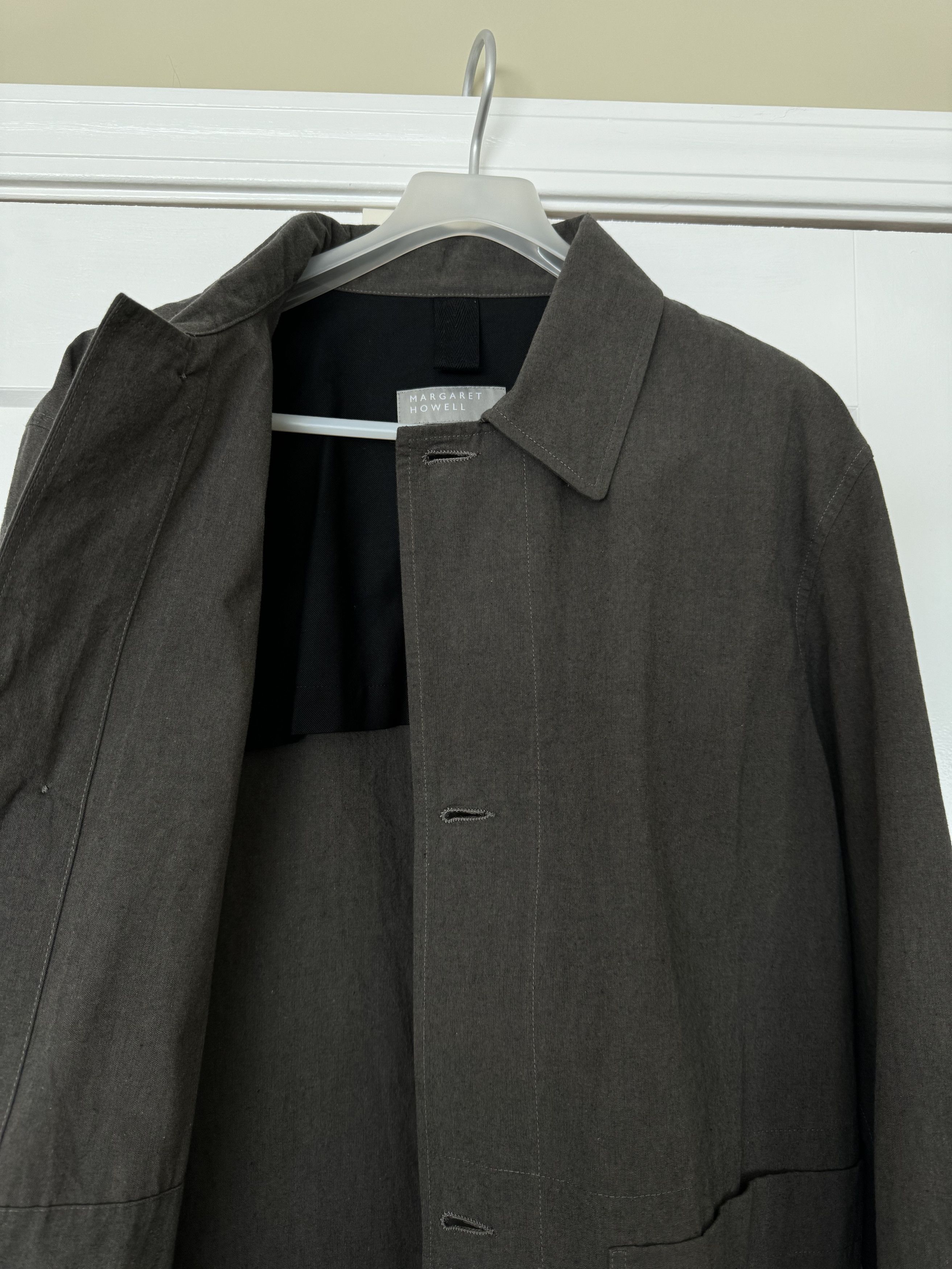 Margaret Howell MARGARET HOWELL BUTTON UP JACKET DENSE COTTON MOUSE Size US XS / EU 42 / 0 - 5 Thumbnail