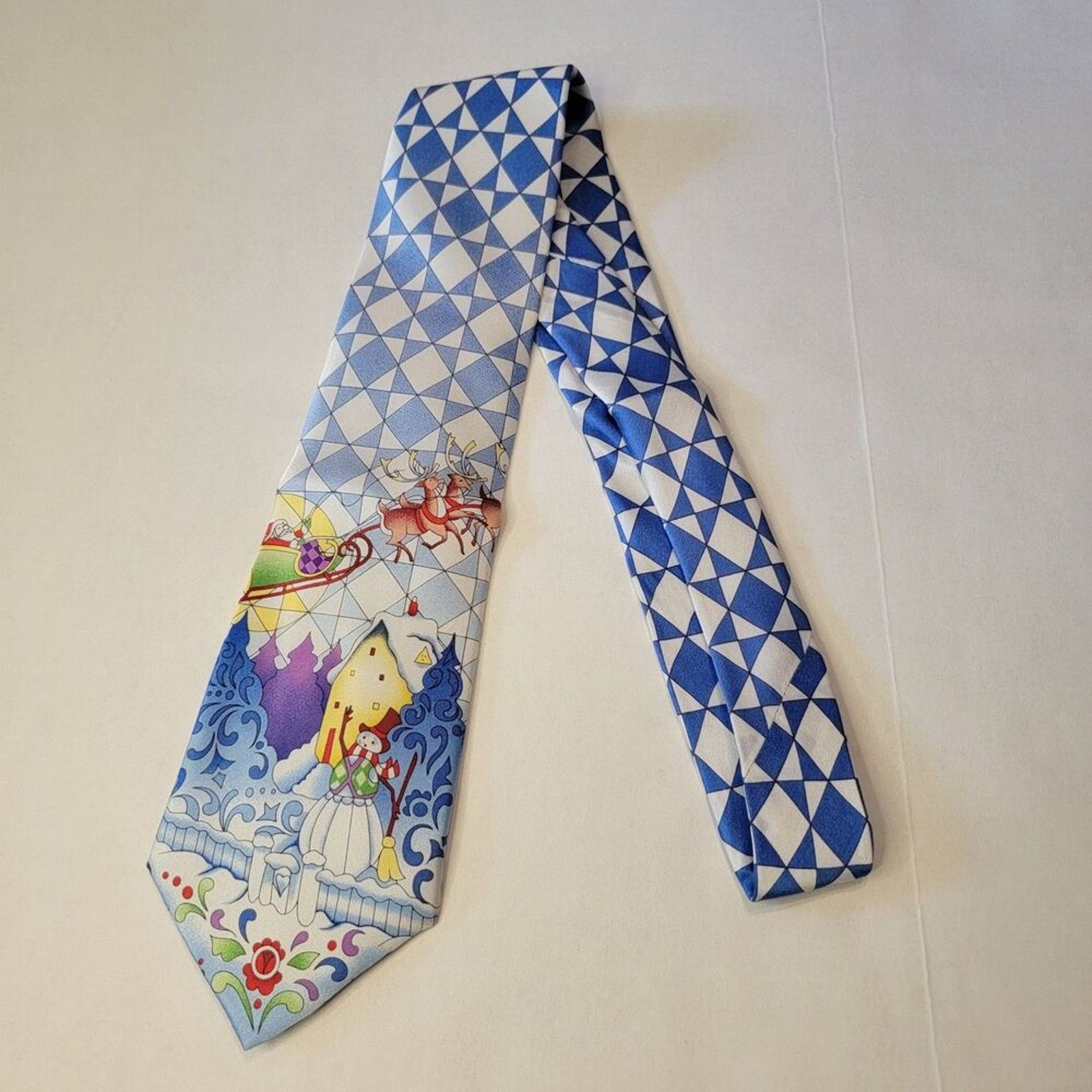 Other Jim Shore Signature Series- Christmas Tie- Sleigh Scene Size ONE SIZE - 3 Thumbnail