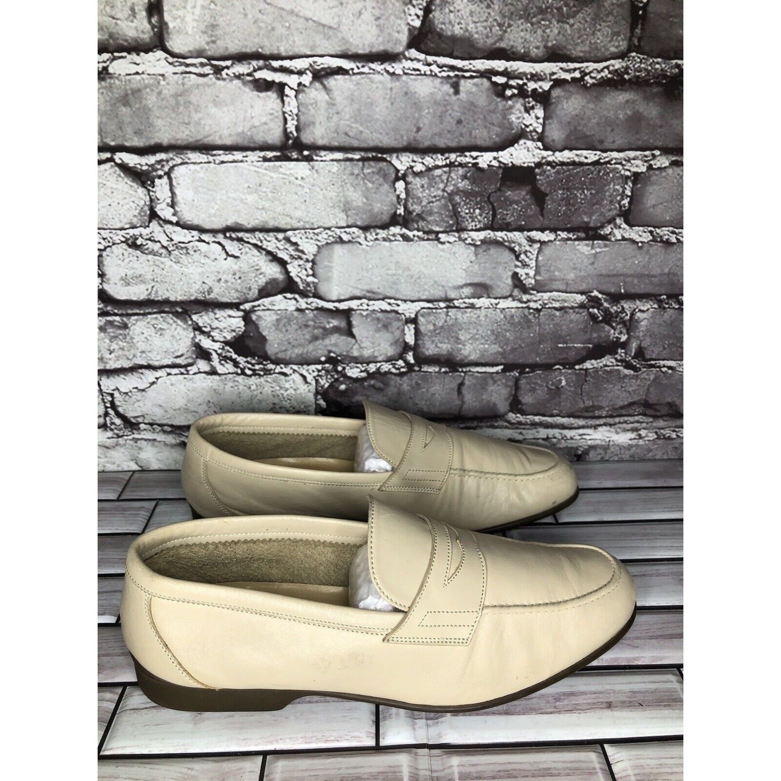 Other Caporicci Ivory Leather Casual Penny Loafers Driving Shoes M Size US 9 / EU 42 - 17 Thumbnail