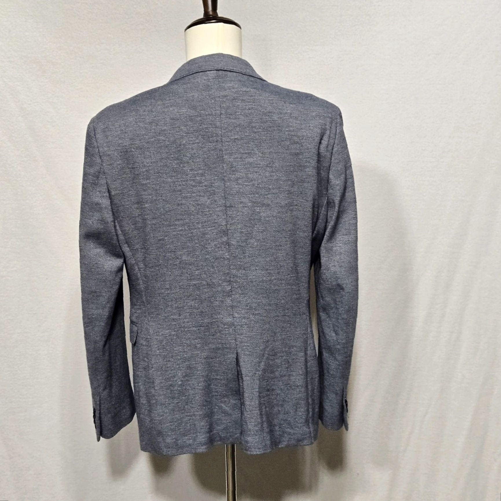 Express Express Photographer Blazer Mens 40 Regular Gray Fitted Sport Coat Jacket Two Button Size 40R - 3 Thumbnail