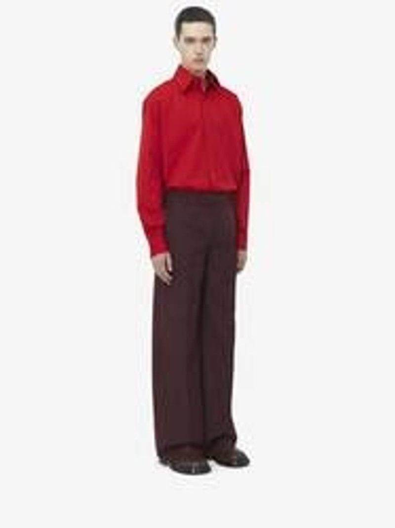 Alexander McQueen o1srvl11e0226 Low Rise Tailored Trousers In Bordeaux Size US 36 / EU 52 - 3 Thumbnail