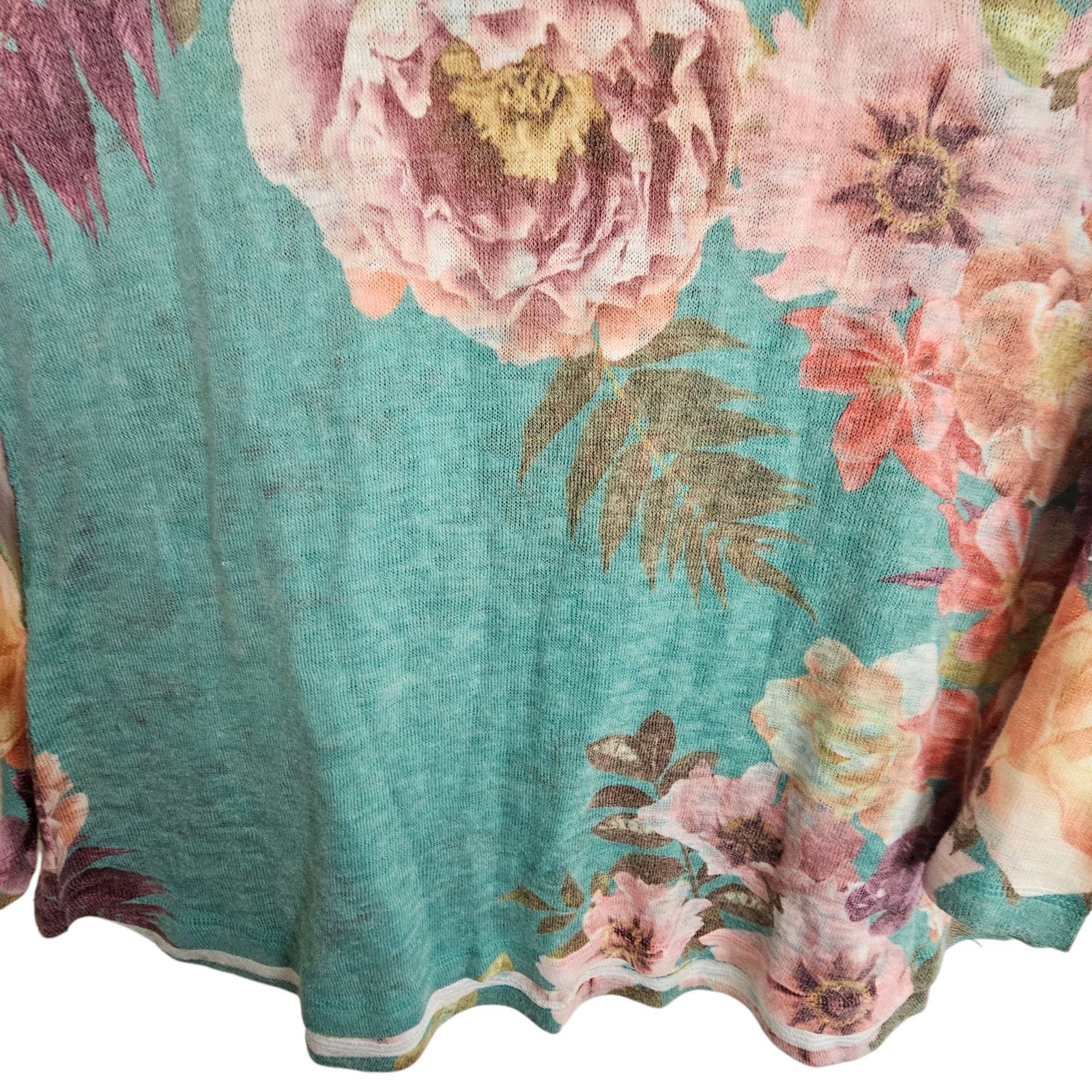 Soft Surroundings Soft Surroundings Womens Floral Sweater PXS Coastal Grandma Size XS / US 0-2 / IT 36-38 - 3 Thumbnail