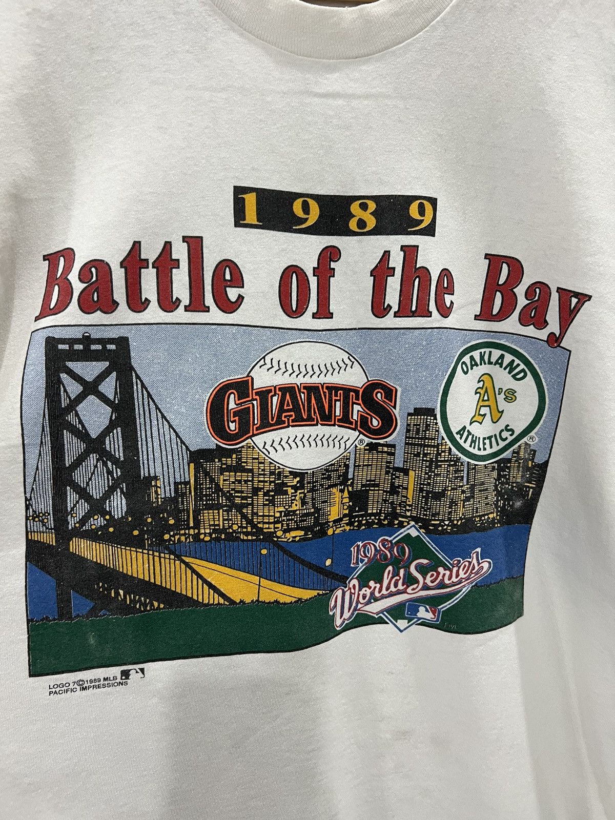 MLB × Vintage Vintage 80’s MLB Oakles vs Giants Shirts Size US L / EU 52-54 / 3 - 2 Thumbnail