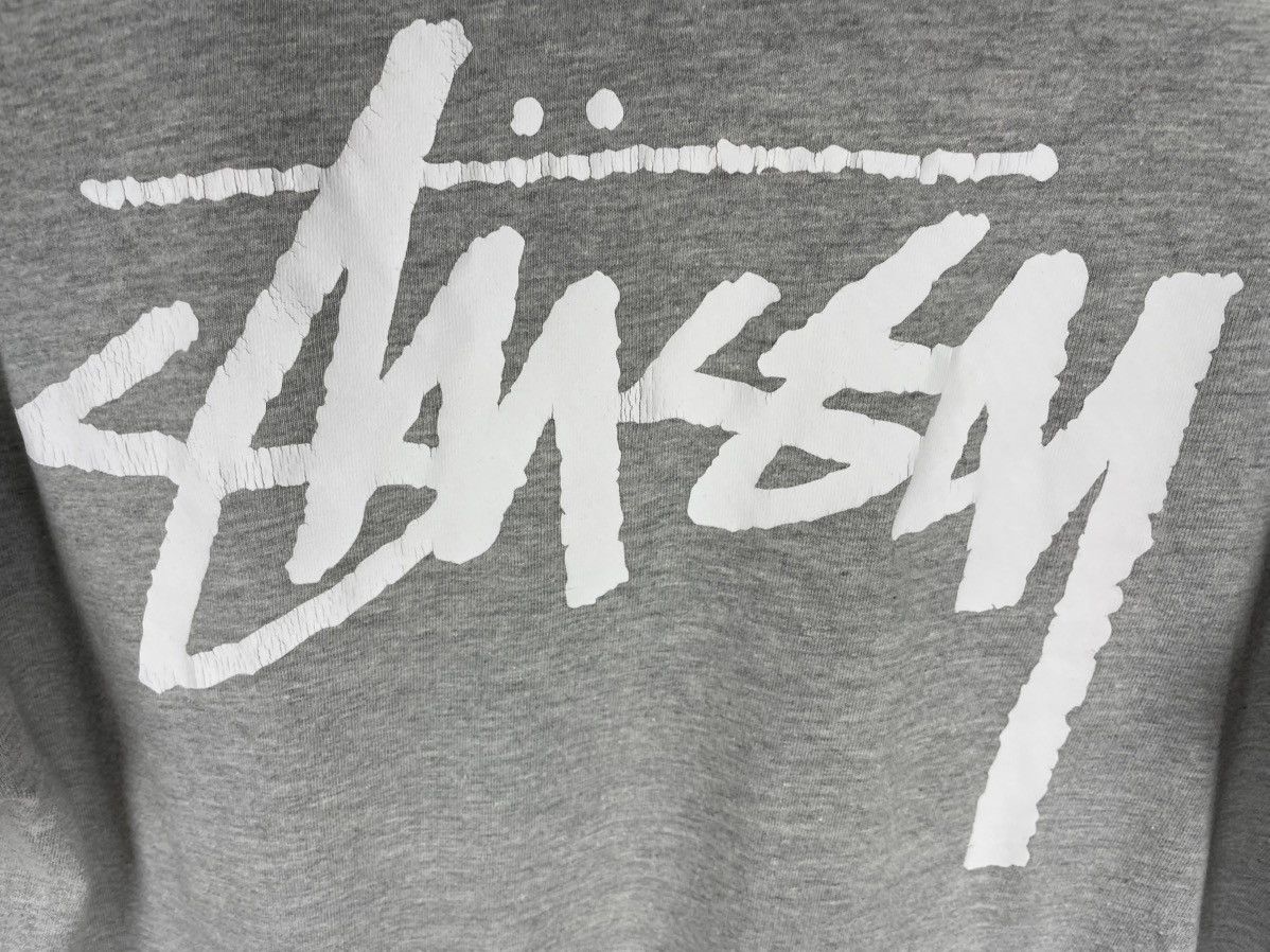 Designer × Stussy Stussy long sleeve big logo cotton grey size M Size US M / EU 48-50 / 2 - 8 Thumbnail
