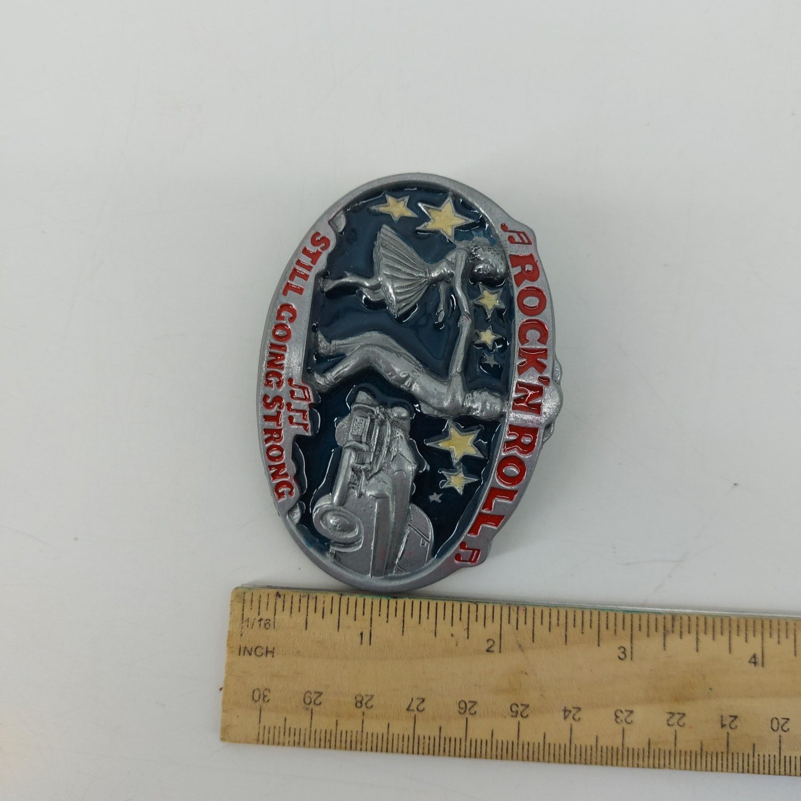 Vintage Great American Buckle Rock'N Roll Belt Buckle 50s Rockabilly Size ONE SIZE - 9 Thumbnail