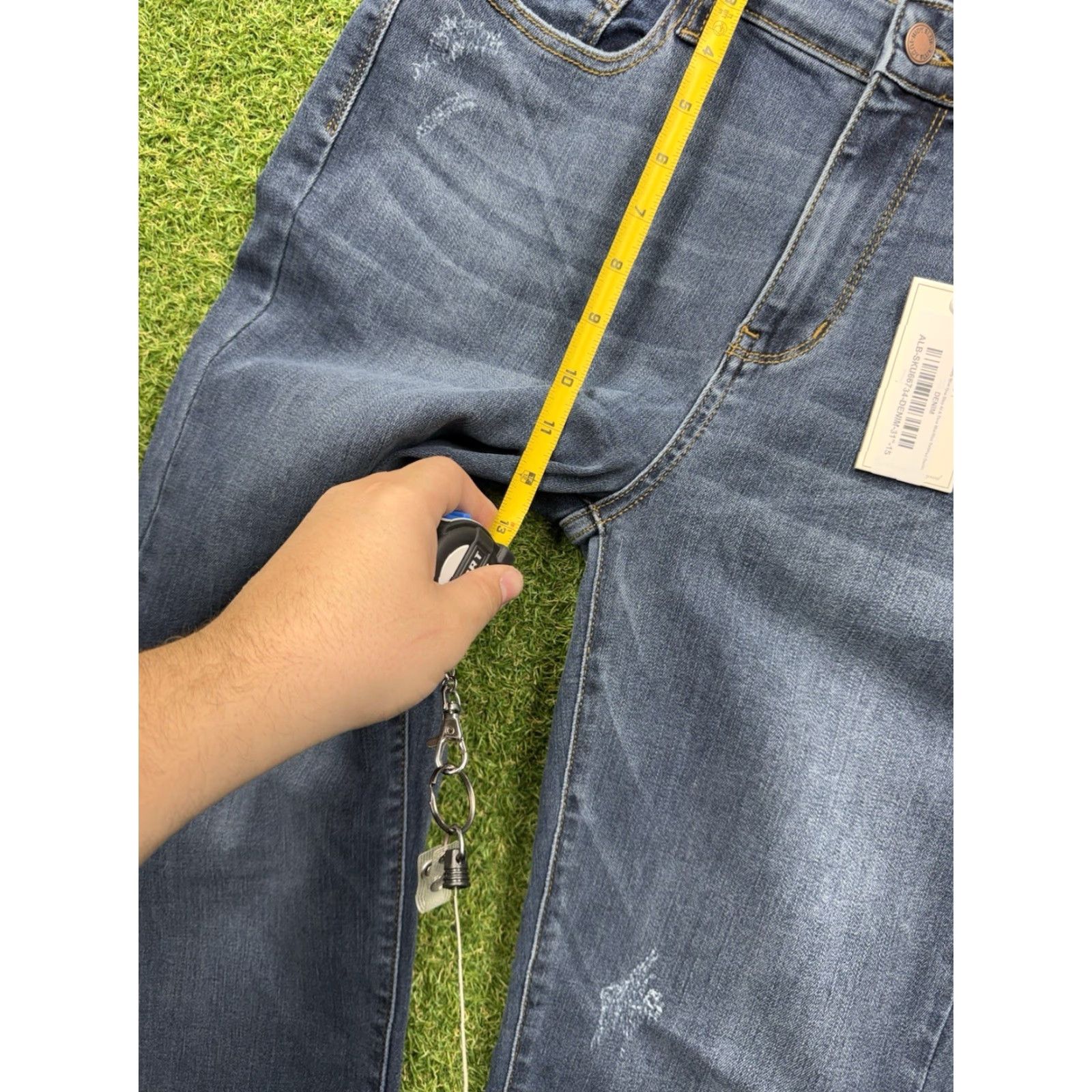 Denime Judy Blue Jeans Womens Jeans 15/32 Relaxed Fit Mid Rise Dark Wash Denim NWT Blue 5-Pocket Mens? Size 24" / US 00 / IT 34 - 4 Thumbnail