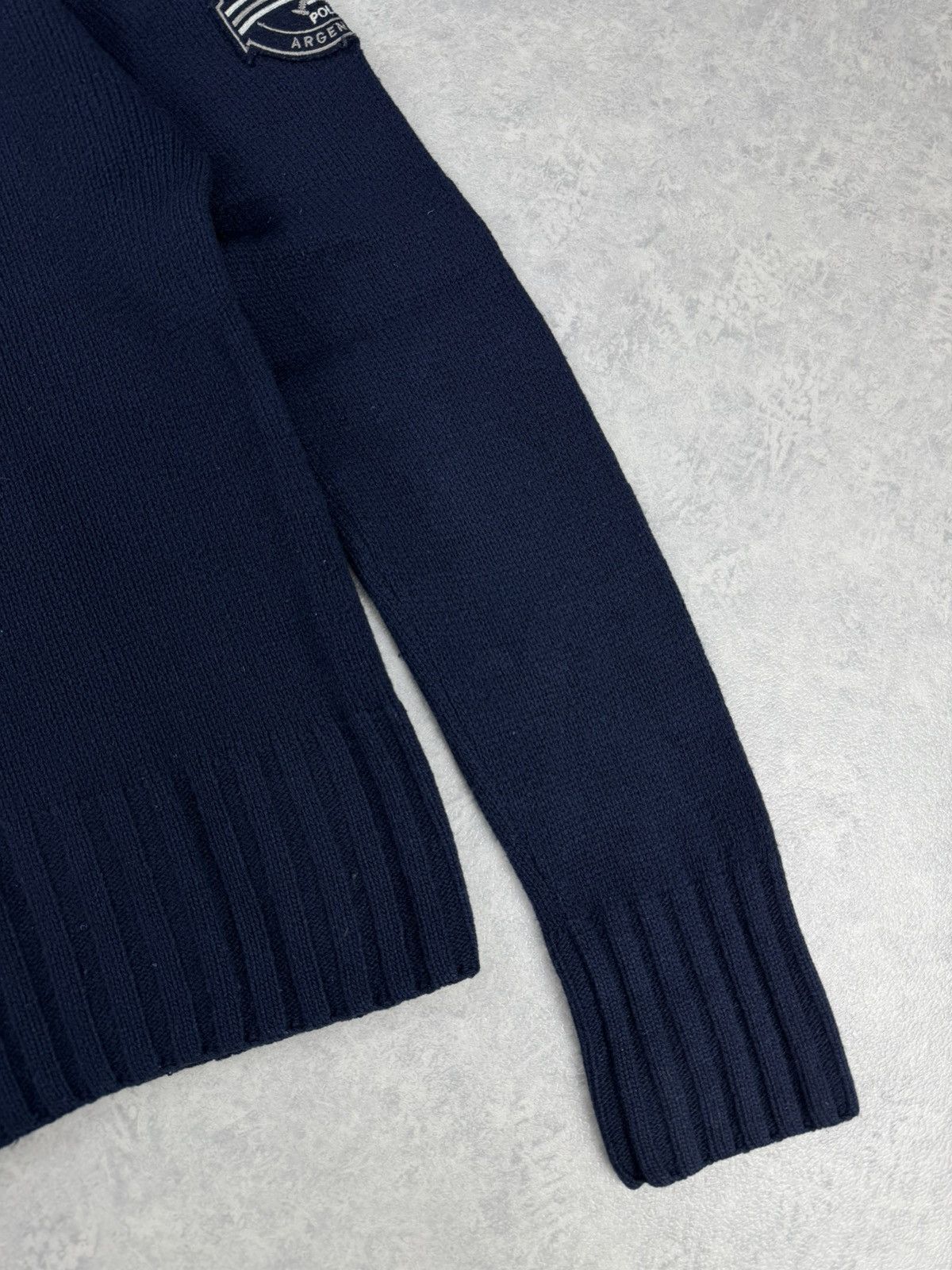 La Martina La Martina Men’s Merino Wool Full Zip Sweater Navy Size M Size US M / EU 48-50 / 2 - 9 Thumbnail