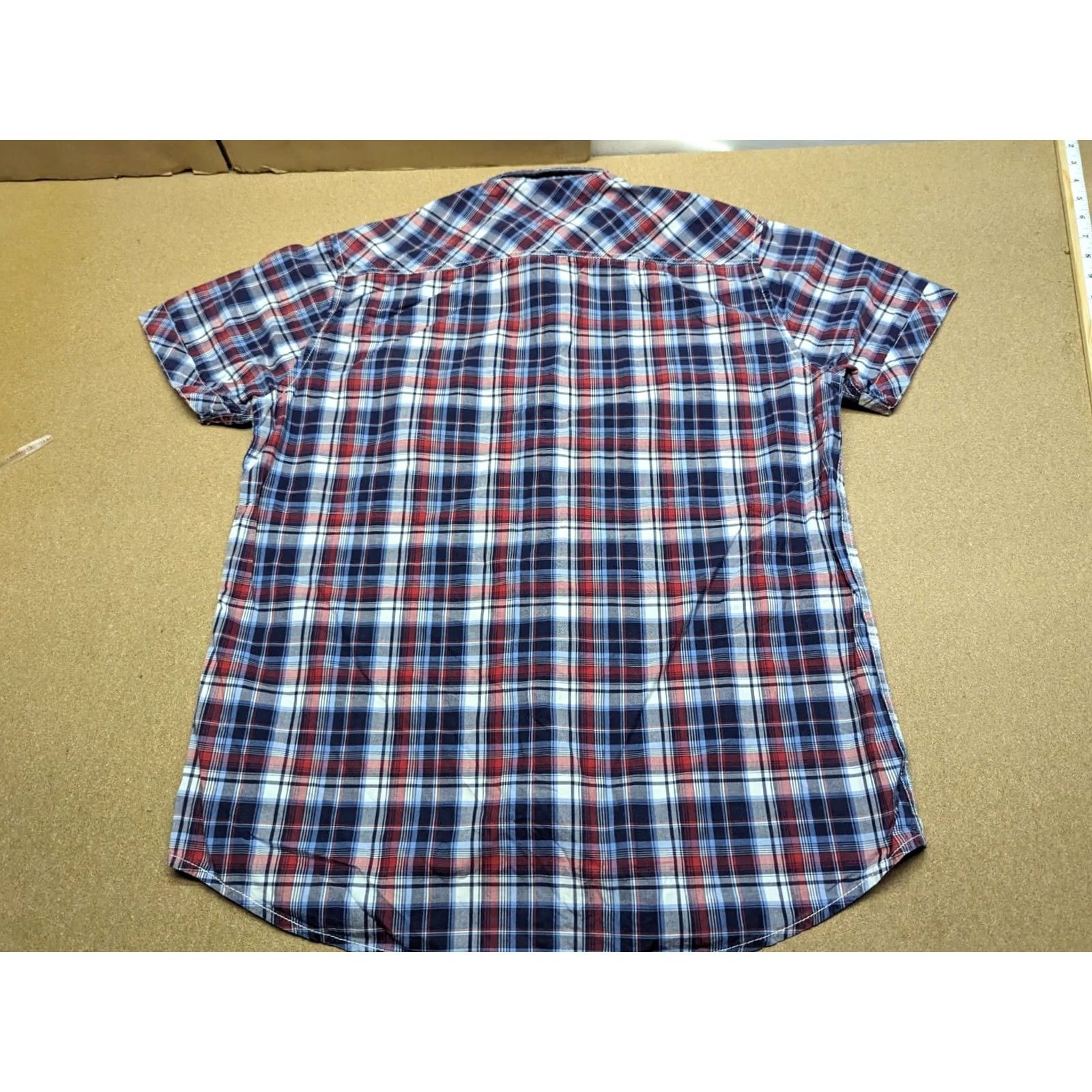 Napapijri Napapijri Button Up Shirt Mens M Regular Fit Short Sleeve Plaid Check Multicolor Cotton Canvas Casual Mens Size US M / EU 48-50 / 2 - 2 Thumbnail