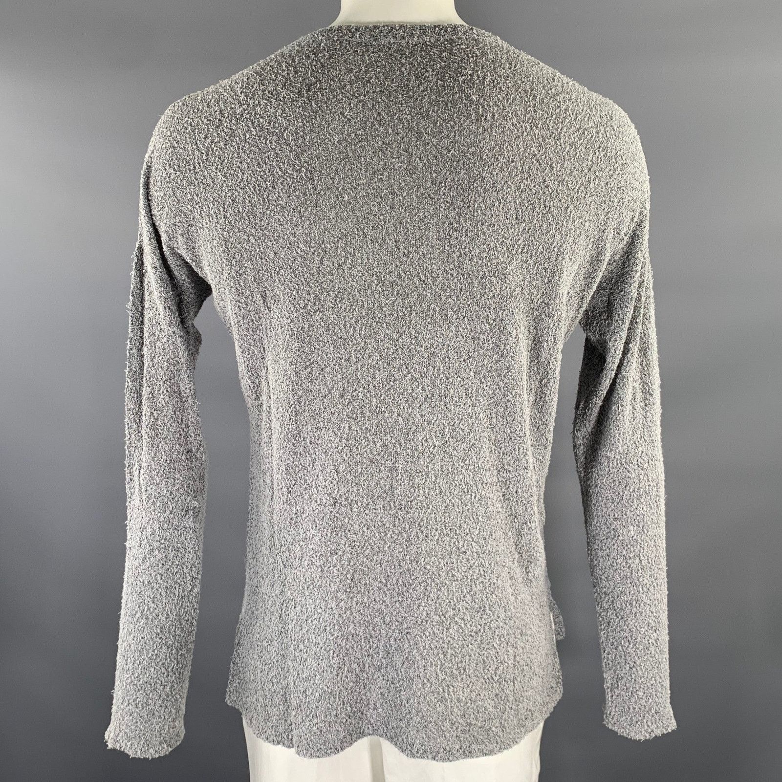 John Elliott Size L Grey Black Textured Cotton Nylon Pullover Size US L / EU 52-54 / 3 - 4 Thumbnail