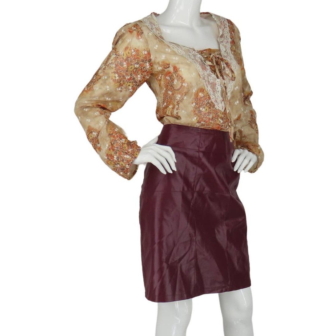 Vintage F.s Fred Sun Shoper Pvc Faux Leather Y2K Mini Skirt, Women’s (