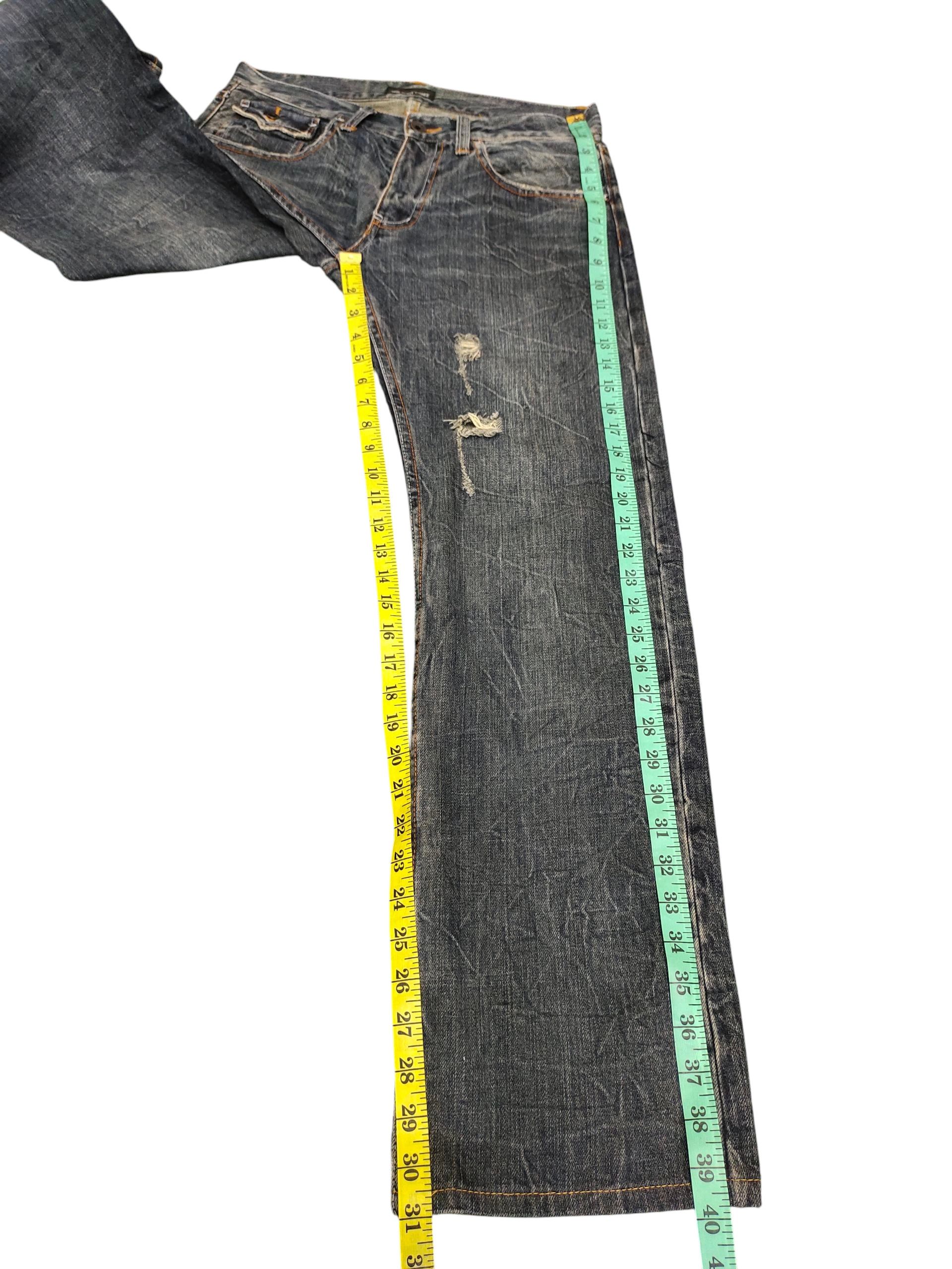 Hysteric Glamour × Undercover Japanese Brand Root Three Clawmark Distress Faded Jeans Size US 32 / EU 48 - 16 Thumbnail