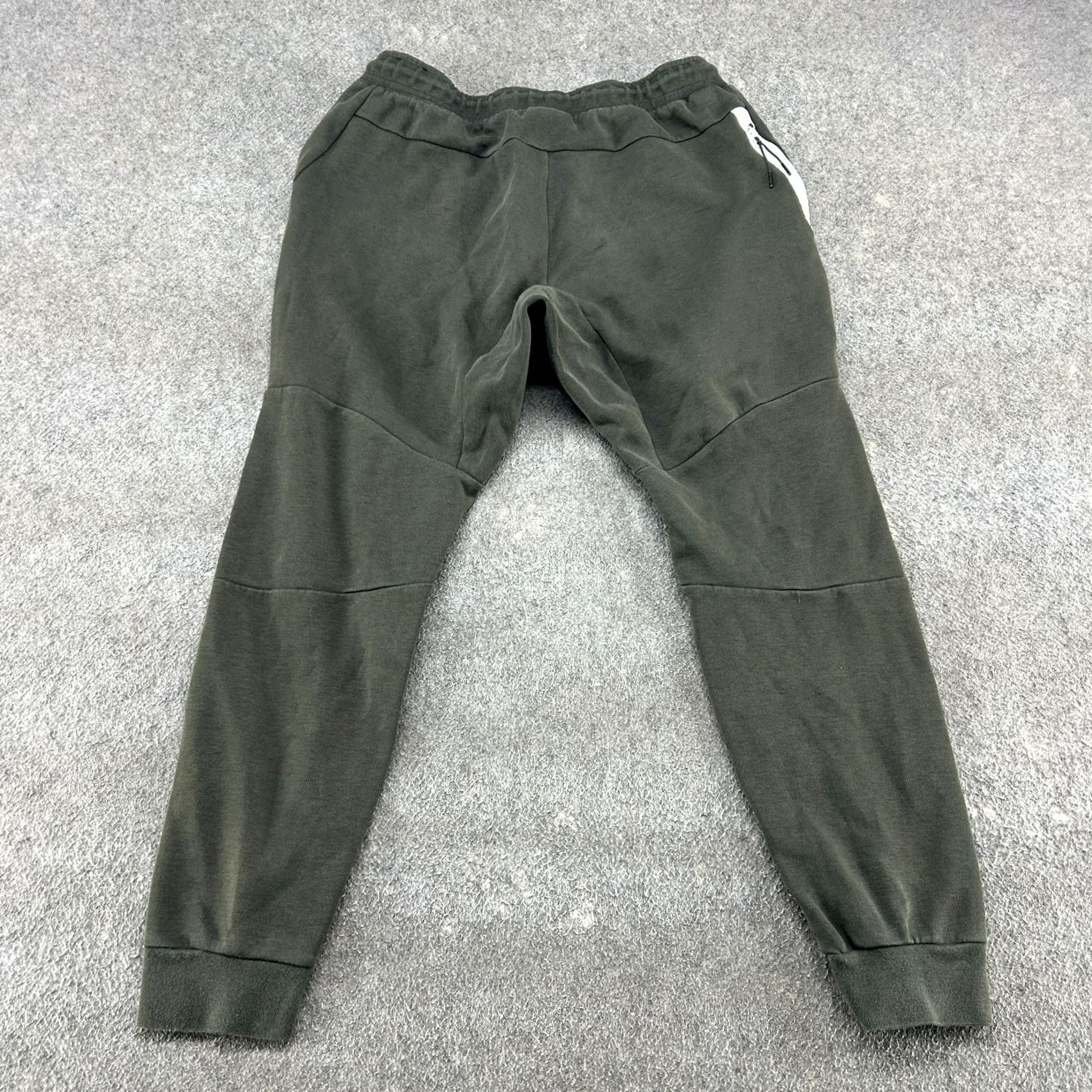 Nike Nike Fleece Pants Men's L Green Jogger Sweat Solid Drawstring Tech Size US 33 - 7 Thumbnail
