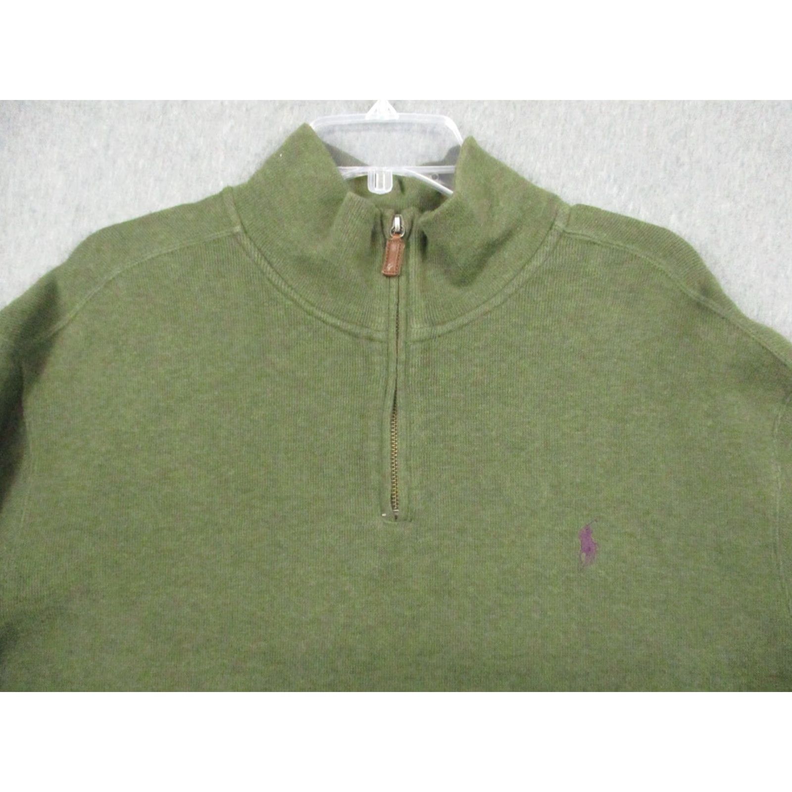 Polo Ralph Lauren Polo Ralph Lauren Mens Sweater Pullover 2XL Green Half Zip Mock Neck Pony Logo Knit Cotton, 1/2 Zip, Heavyweight, All Seasons, Classic Preppy,Mens Size US XXL / EU 58 / 5 - 3 Thumbnail