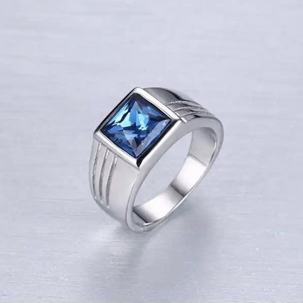 Other Blue CZ Zircon Ring Size ONE SIZE - 1 Thumbnail
