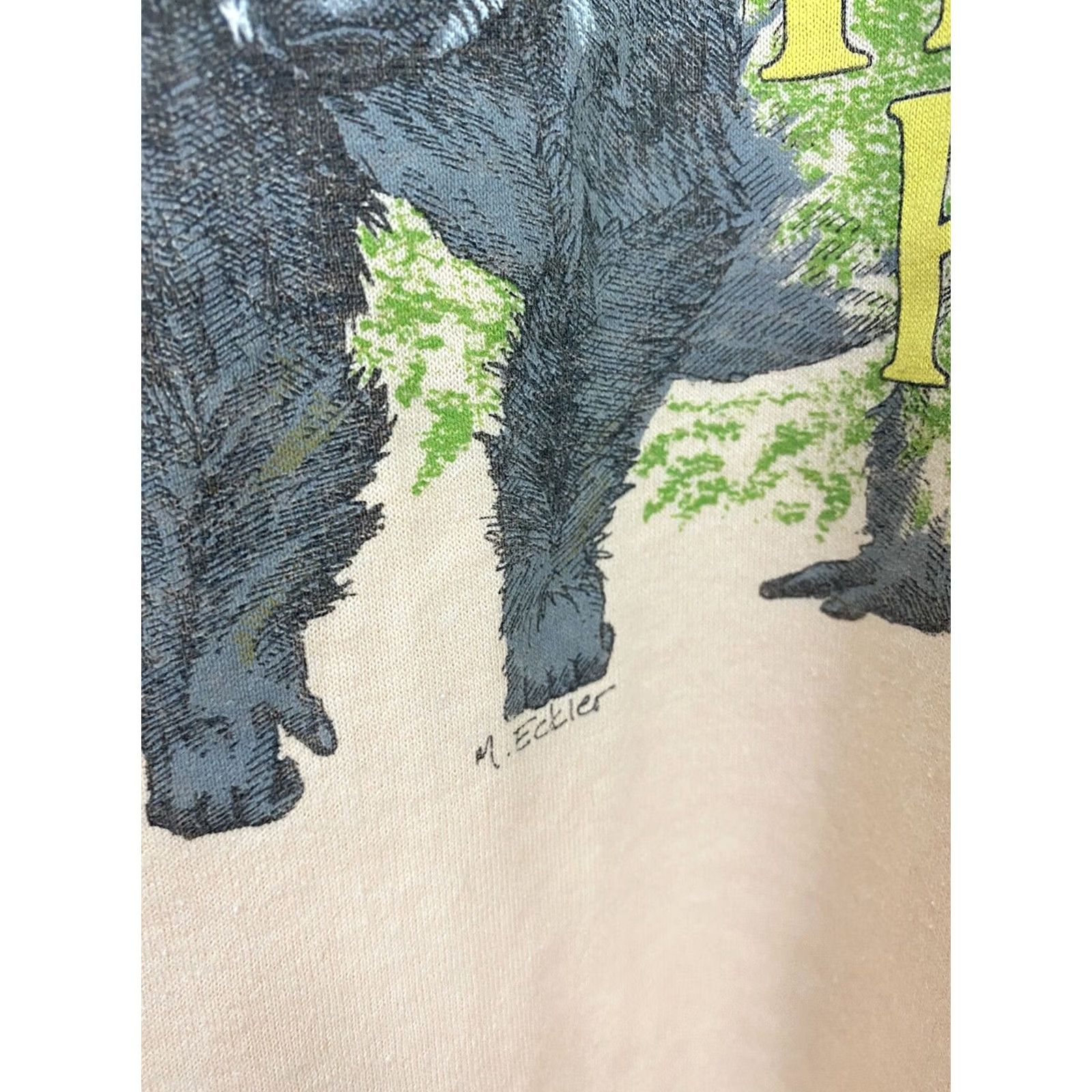 Vintage VTG 80s North Carolina Zoological Park This Place Is A Zoo Peach T-Shirt L USA Mens Harlequin Size US L / EU 52-54 / 3 - 7 Thumbnail