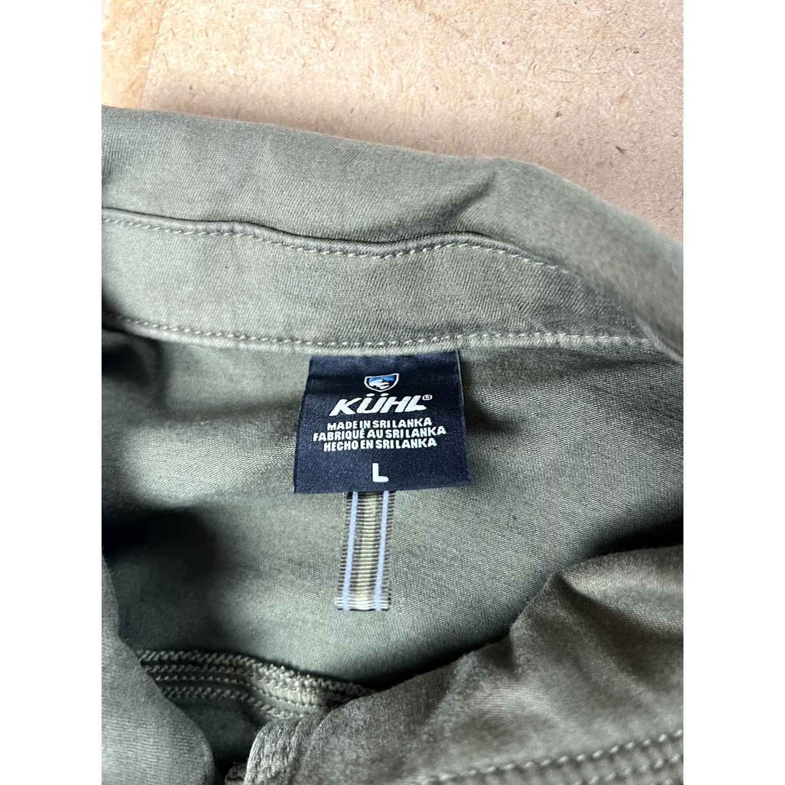 Vintage Kuhl Jacket Unisex L Green Military Collared Pockets Twill Short Casual Size 36" / US 14 / IT 50 - 3 Thumbnail