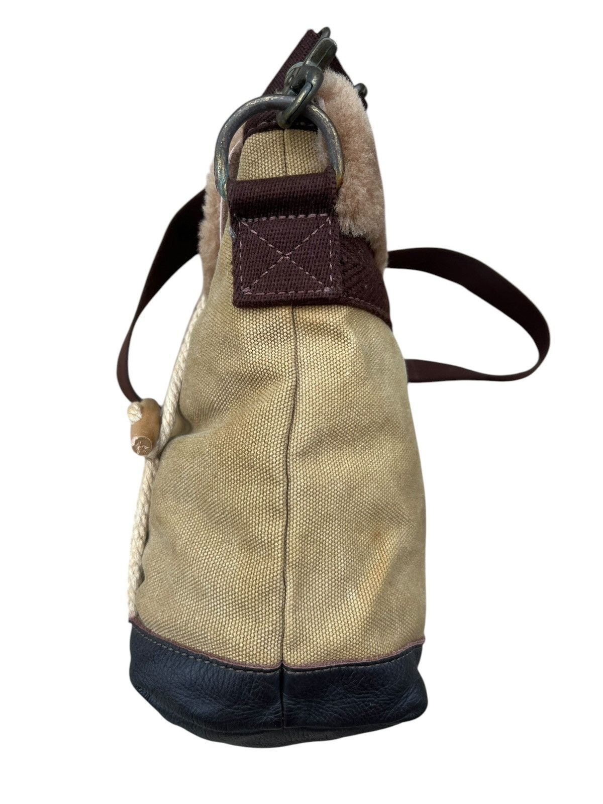 Frapbois Vintage Frapbois Japan Sheepskin Canvas Sling Bag Size ONE SIZE - 12 Thumbnail