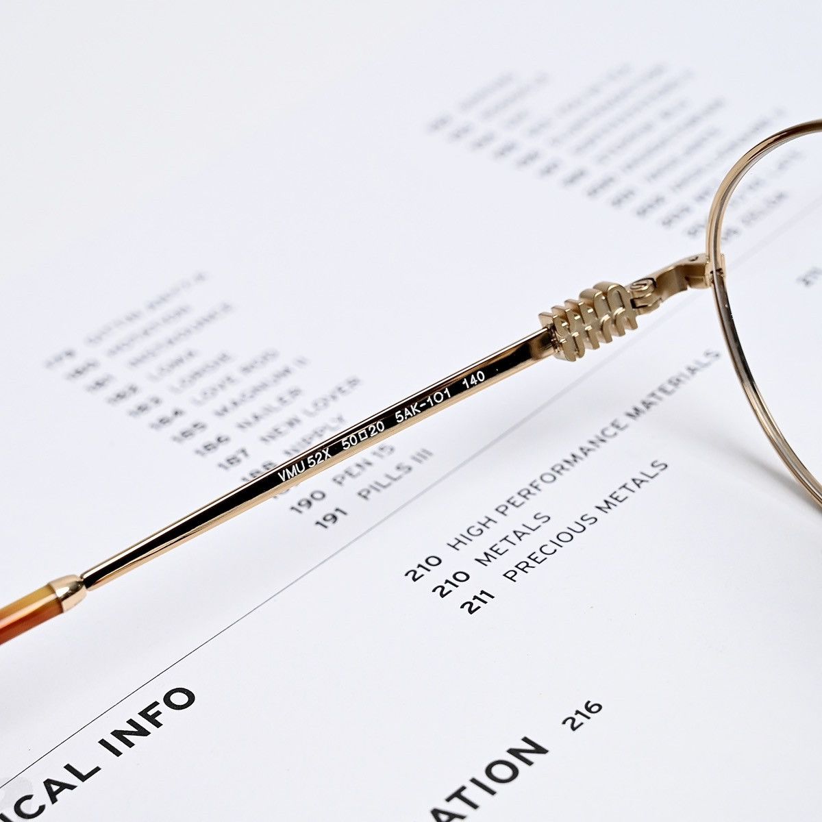 Miu Miu MIU MIU 0MU 52XV GLASSES Size ONE SIZE - 5 Thumbnail