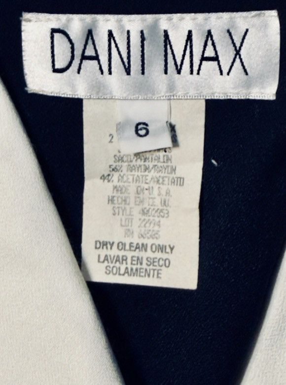 Other VTG Dani Max Black White Jacket Women’s Sz 6 Tailored Blazer Size M / US 6-8 / IT 42-44 - 4 Thumbnail