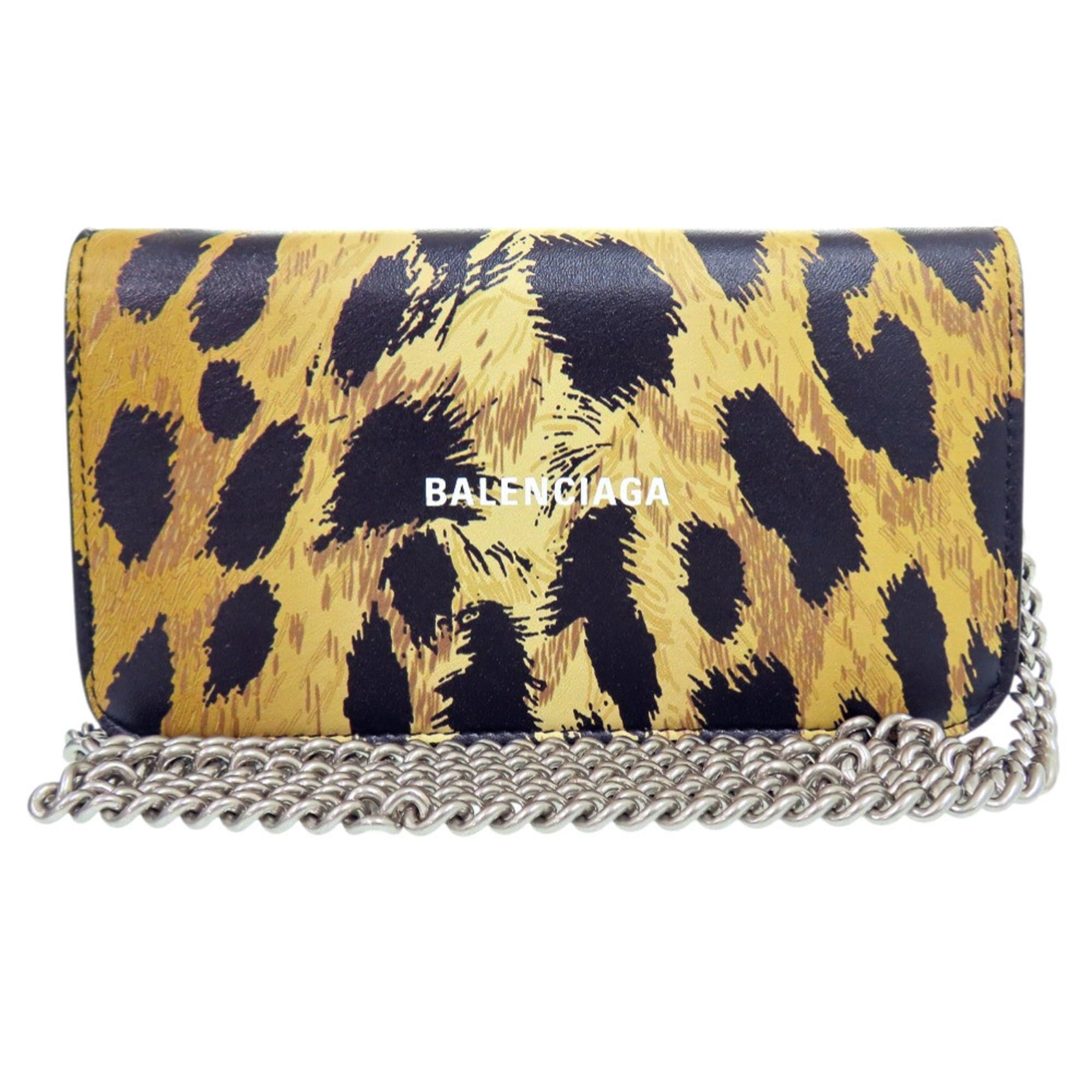 Balenciaga Excellent condition Balenciaga chain shoulder bag, leopard print, 593785, leather 0414BALENCIAGA Size ONE SIZE - 1 Thumbnail