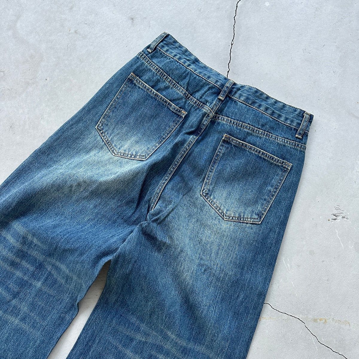 Jean Baggy Wide Leg Blue Denim Jeans 👖‼️ Size US 32 / EU 48 - 4 Thumbnail