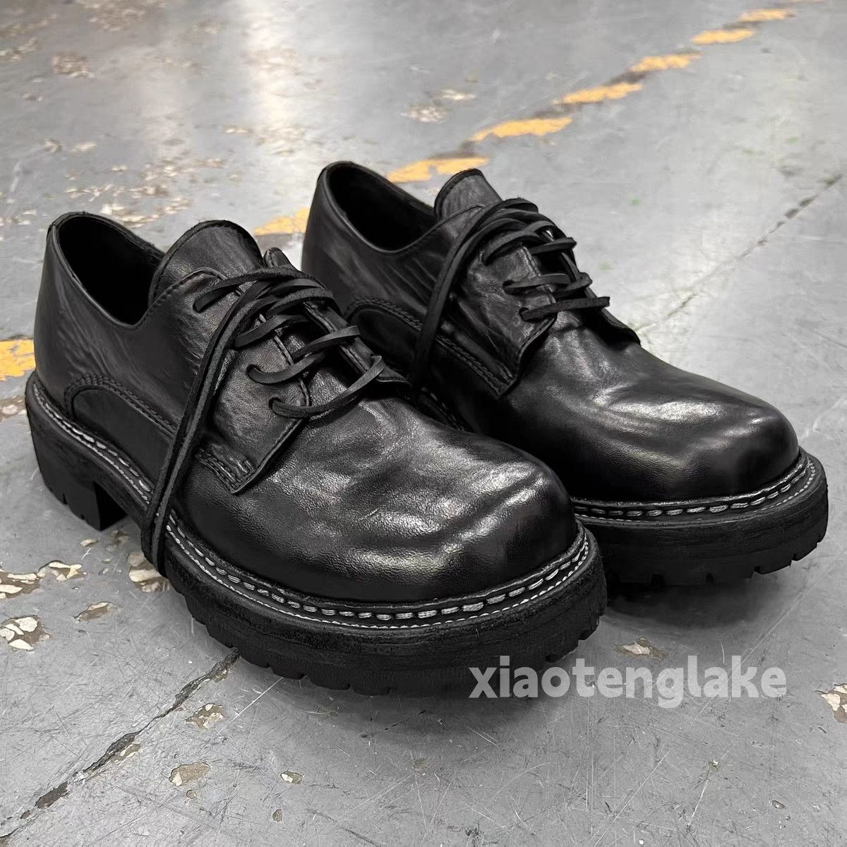 Vintage Utility punk yuppie grunge big head derby shoes boots Size US 9 / EU 42 - 3 Thumbnail