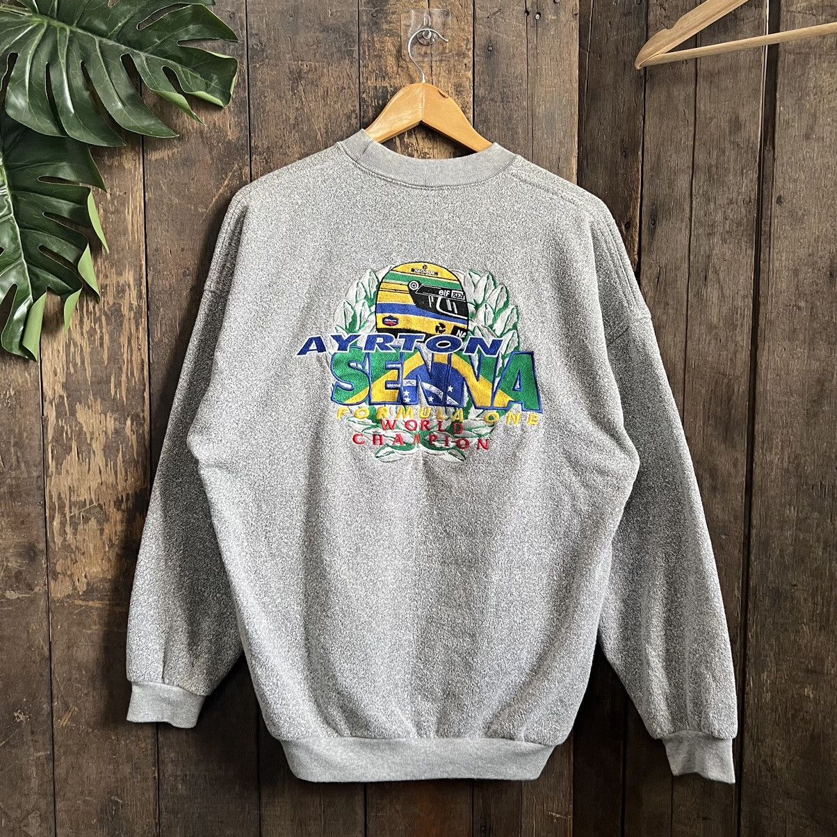 Vintage Vintage Goodsport Aryton Senna Formula One Champion Crewneck Size US L / EU 52-54 / 3 - 1 Thumbnail