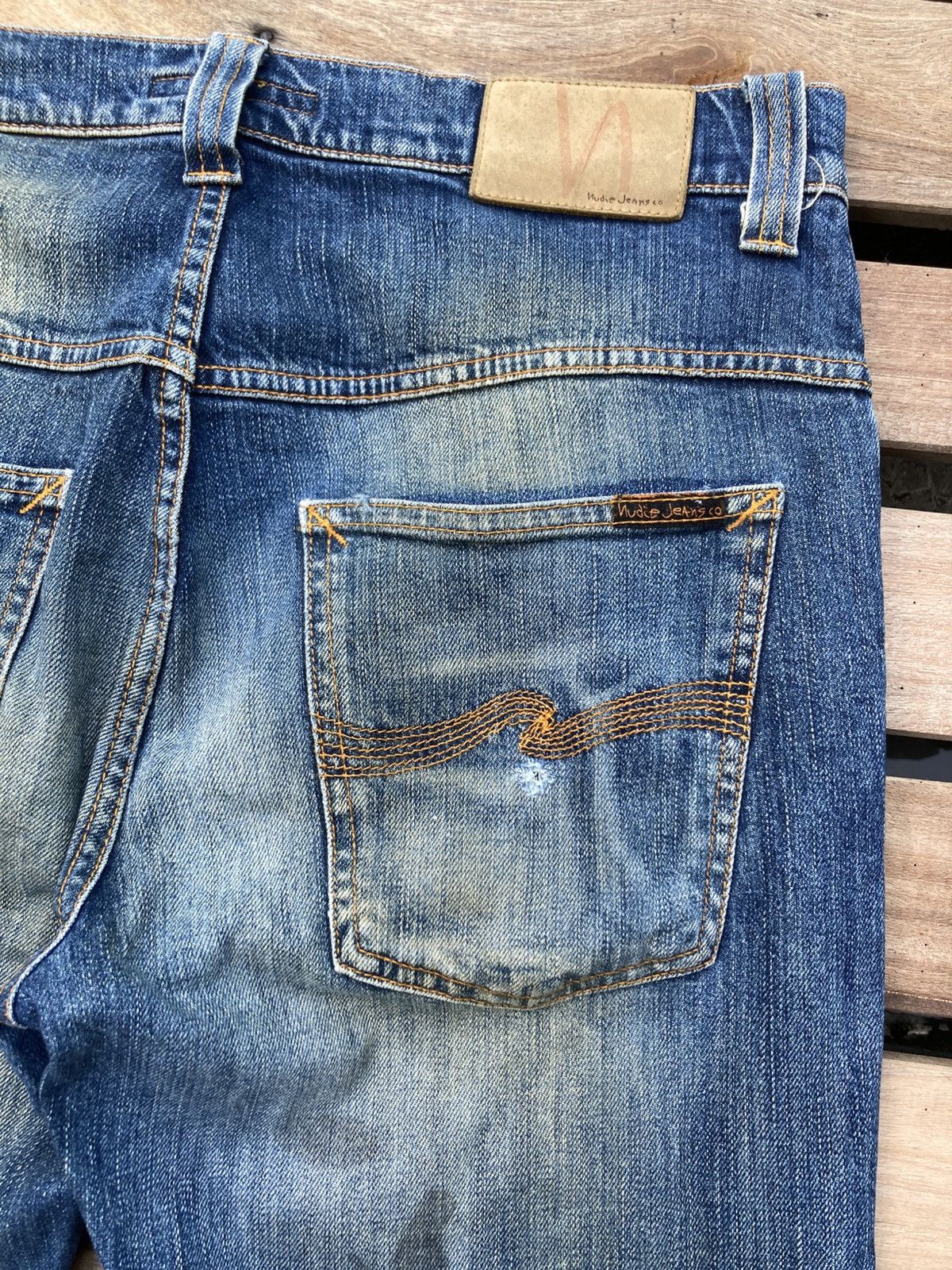 Nudie Jeans Worn Out Nudie Jeans Indigo Blue Seasoned Hige Size US 32 / EU 48 - 16 Thumbnail