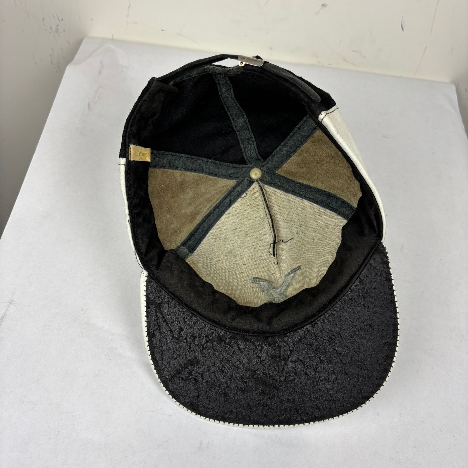 Vintage VTG Malcolm X Suede Leather Panel Baseball Adjustable Hat Size ONE SIZE - 7 Thumbnail