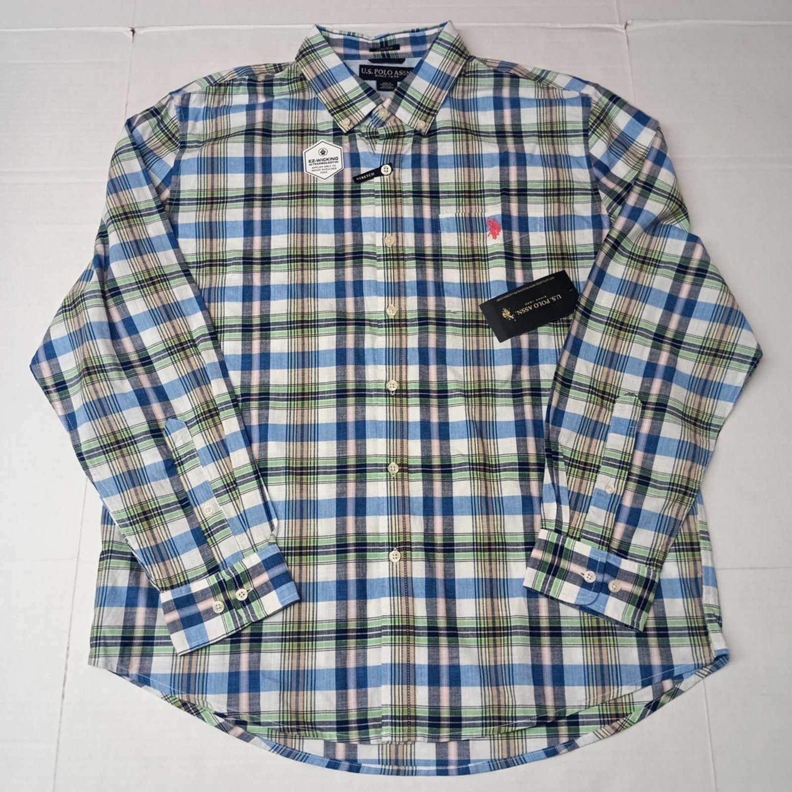 U.S. Polo Assn. U.S. Polo Assn. Button Woven Shirt Men's XL Multicolor Plaid Size US XL / EU 56 / 4 - 1 Thumbnail