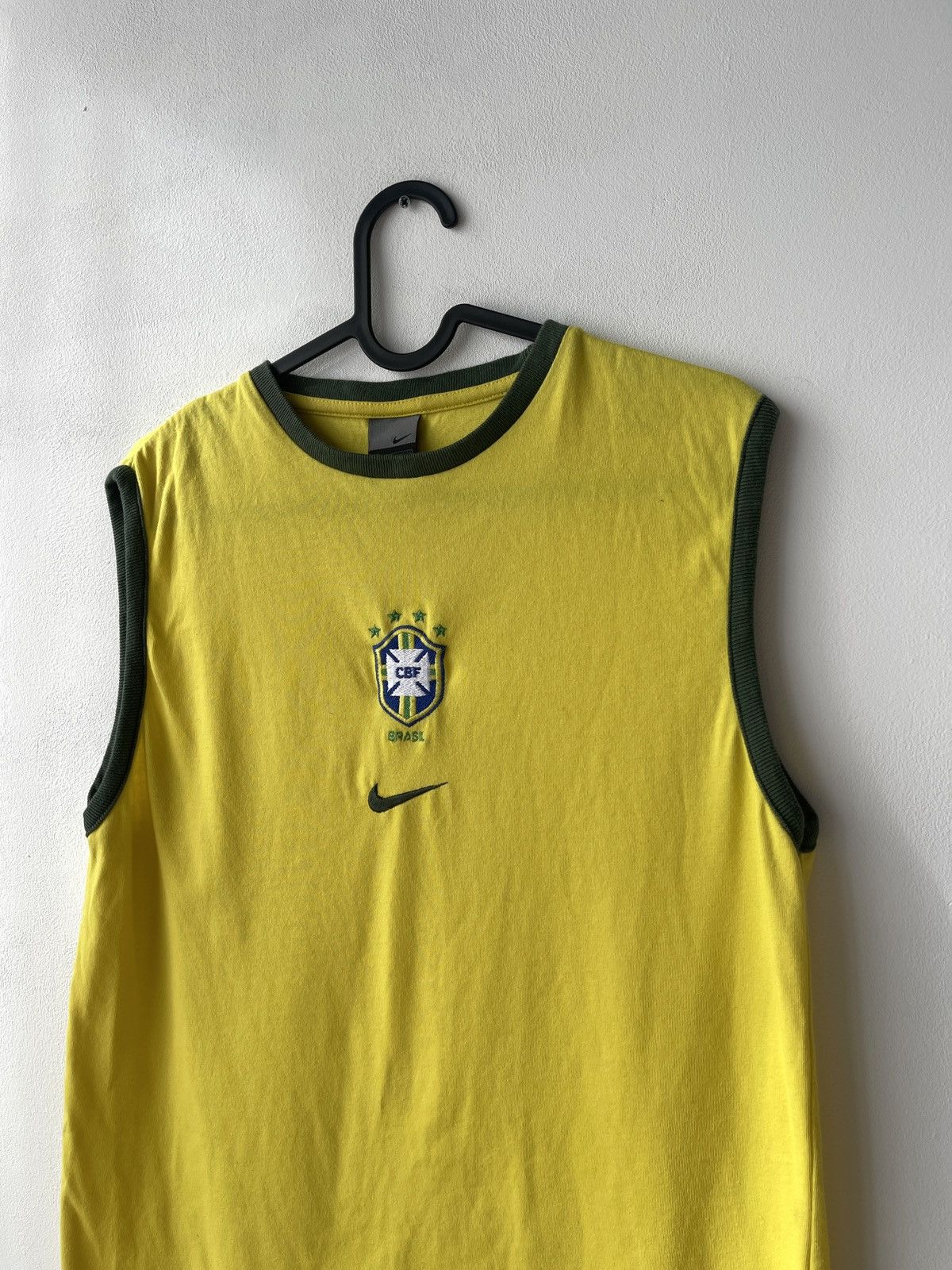 Nike Nike Brasil Football Soccer Yellow Cotton Vest Size S Size US S / EU 44-46 / 1 - 2 Thumbnail