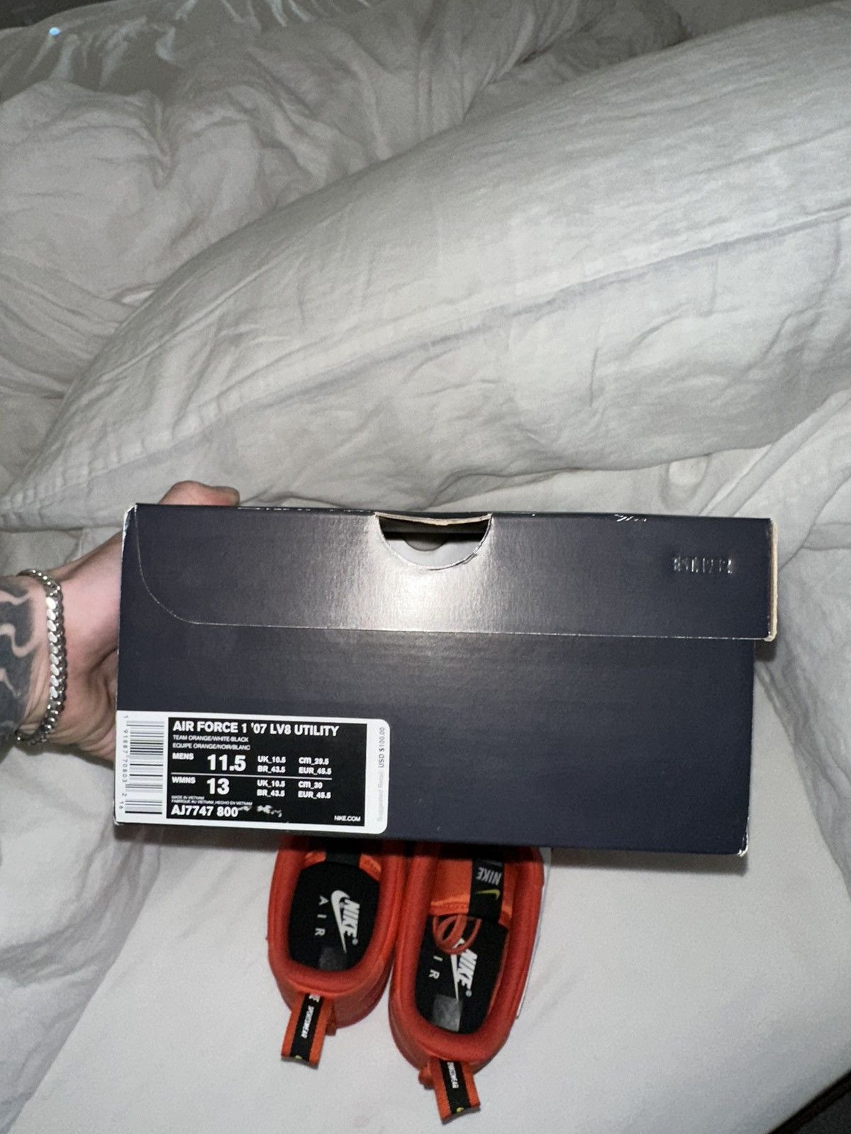 Nike Nike Air Force 1 ‘07 LV8 Utility - Team Orange Size US 11.5 / EU 44-45 - 7 Thumbnail