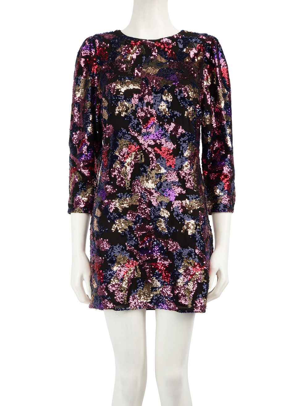 Sequinned Patterned Mini Dress