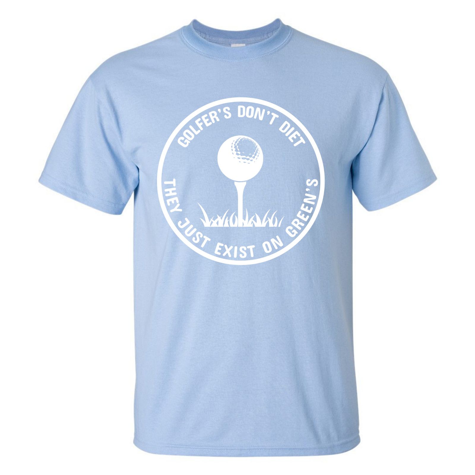 Gildan Golfers Dont Diet On Greens Funny Golfing Tee T-Shirt Size US L / EU 52-54 / 3 - 12 Thumbnail