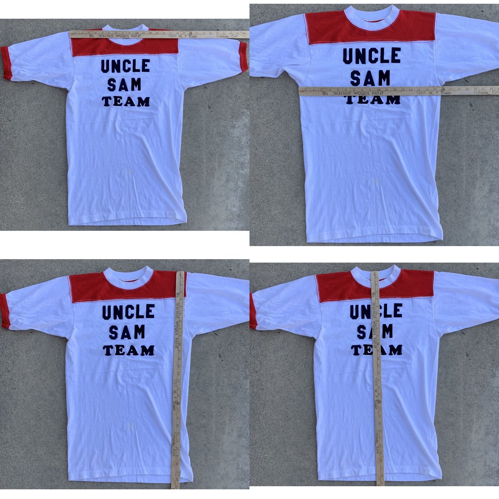 Vintage VINTAGE Uncle Sam Team iron on lettering jersey style t shirt tee size M L Size US M / EU 48-50 / 2 - 11 Thumbnail