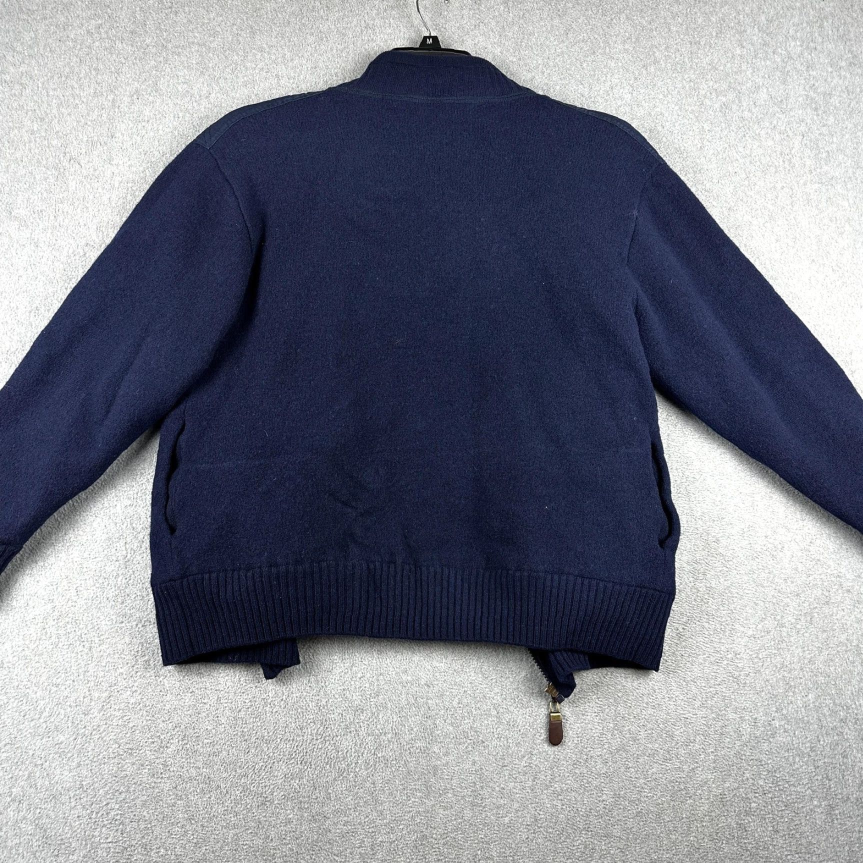 Orvis Orvis Sweater Jacket Mens Medium Navy Wool Full Zip Plaid Lined Shooting Patch Size US XL / EU 56 / 4 - 7 Thumbnail