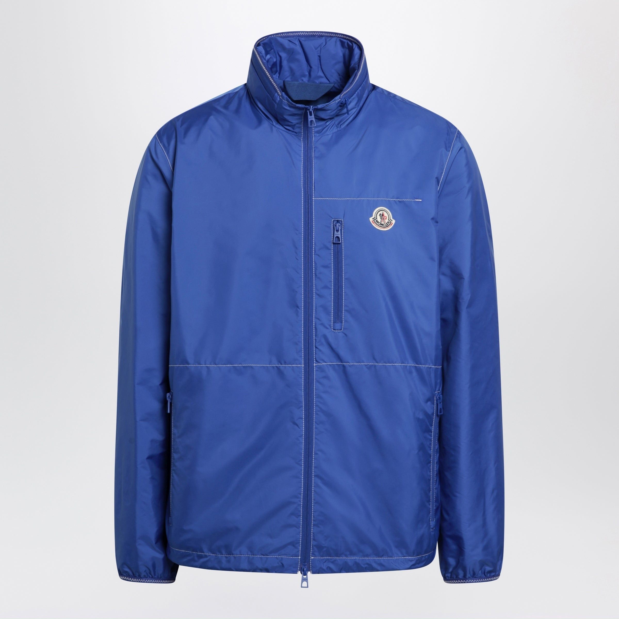 Moncler Moncler Arrakis Rainwear Jacket In Bright Blue With Removable Hood Size US L / EU 52-54 / 3 - 1 Thumbnail