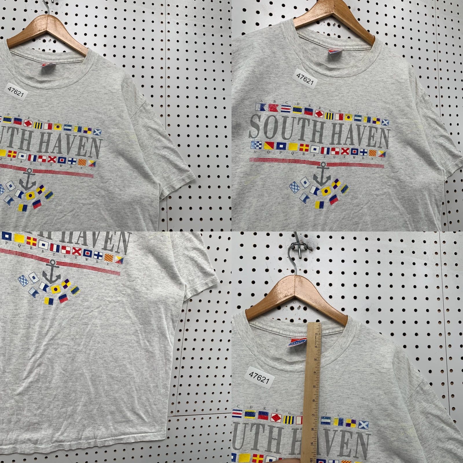 Vintage VINTAGE Islander Sportswear T-Shirt Mens XL Gray 90s USA Sailing Flags Single Stitch Shirt Size US XL / EU 56 / 4 - 8 Thumbnail