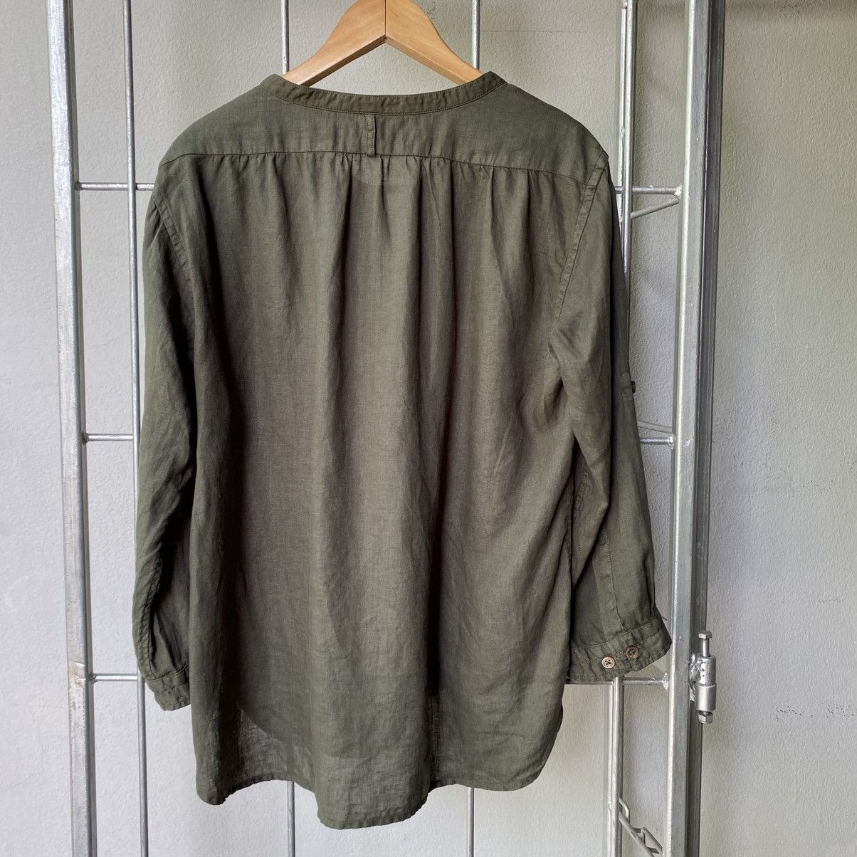 OMNIGOD OMNIGOD Dark Green Roll-Up Sleeve Blouse Size XS / US 0-2 / IT 36-38 - 21 Thumbnail