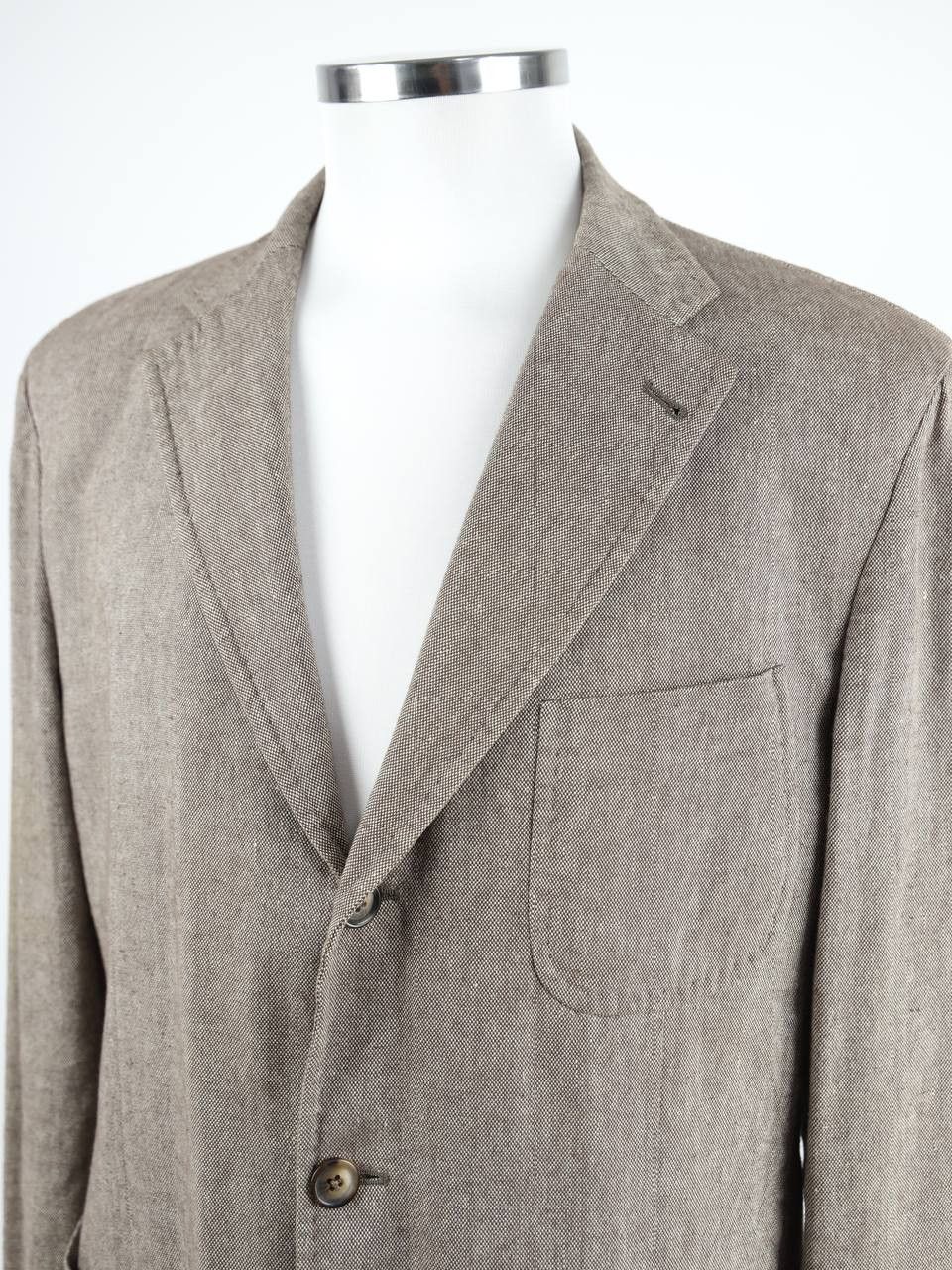 Fay FAY Linen and cotton blazer jacket Size 54R - 6 Thumbnail