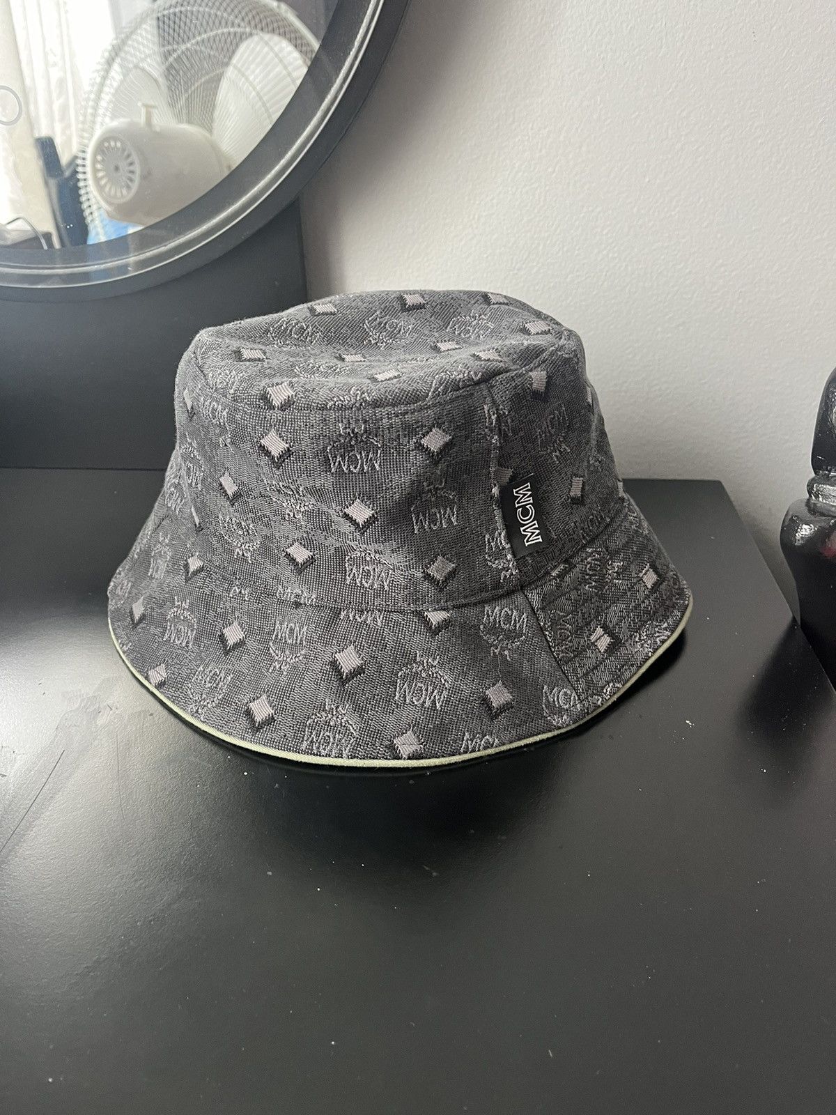 Burberry MCM Monogram-Embroidered Ribbed Bucket Size ONE SIZE - 2 Thumbnail
