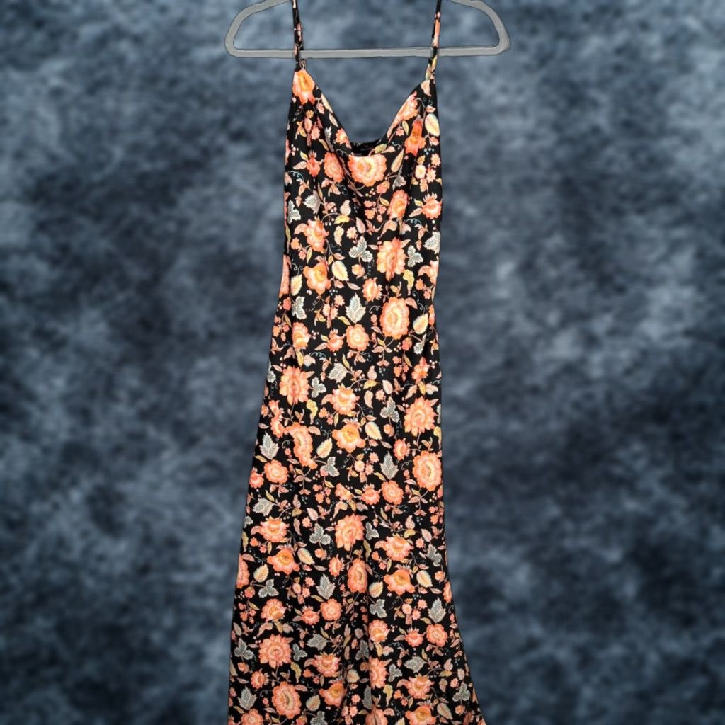 Forever 21 Forever 21 Womens Maxi Dress Sleeveless Floral Print Spaghetti Strap Black Beach Summer M Adults Womens Size M / US 6-8 / IT 42-44 - 1 Thumbnail