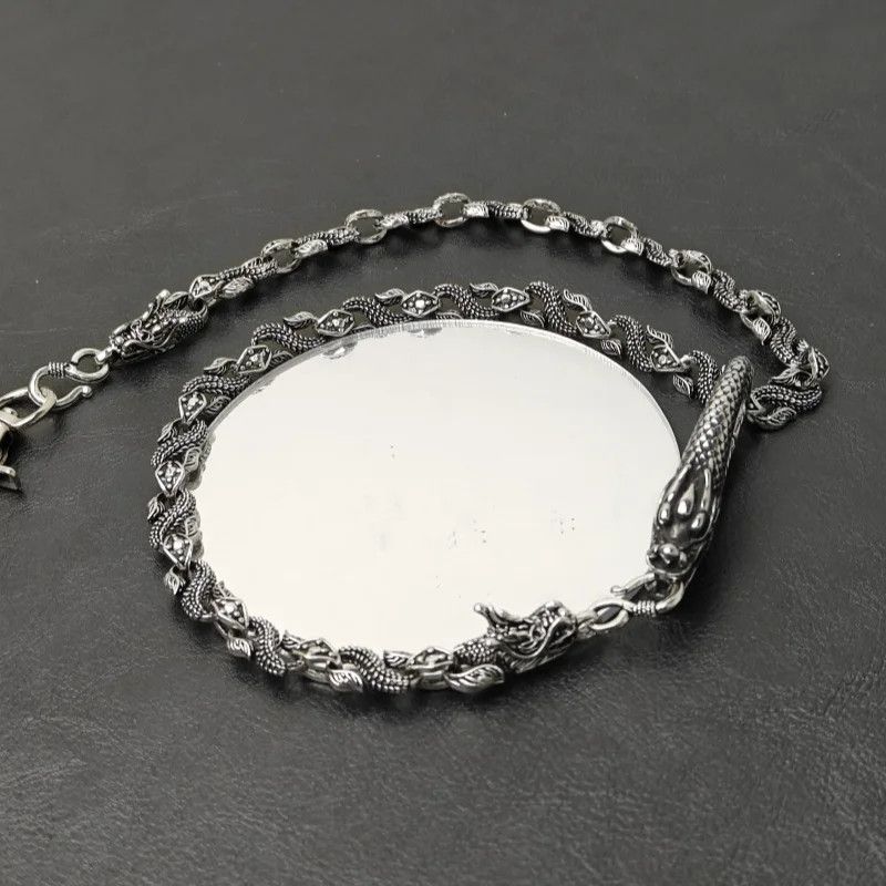 Jewelry Dragon Head Punk Pants Chain Silver Size ONE SIZE - 7 Thumbnail
