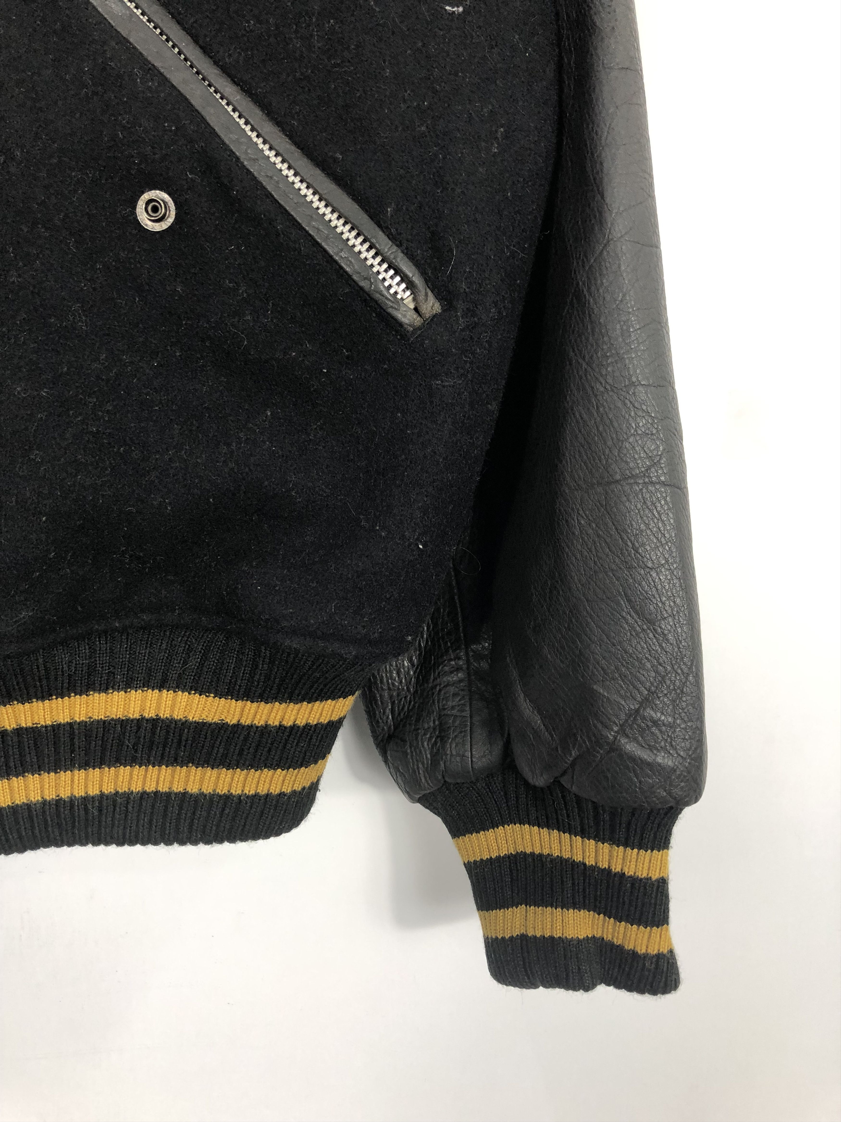 Vintage Vintage 90s Varsity Jacket Leather Sleeve V0158 Size US L / EU 52-54 / 3 - 5 Thumbnail