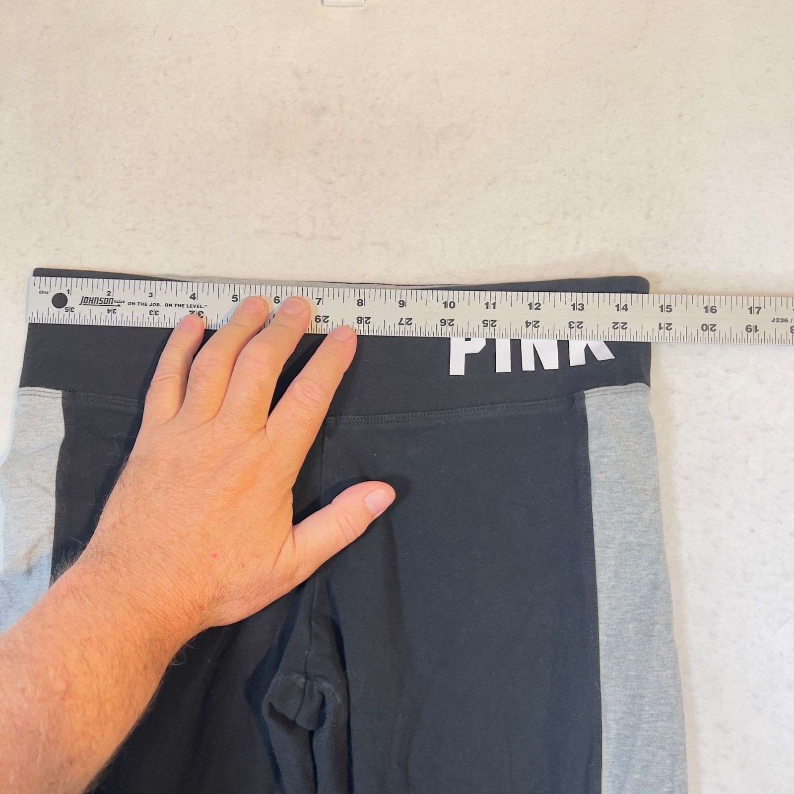 Pink PINK Victoria's Secret Yoga Pant Med Black Pink Logo Legging Size 29" - 8 Thumbnail