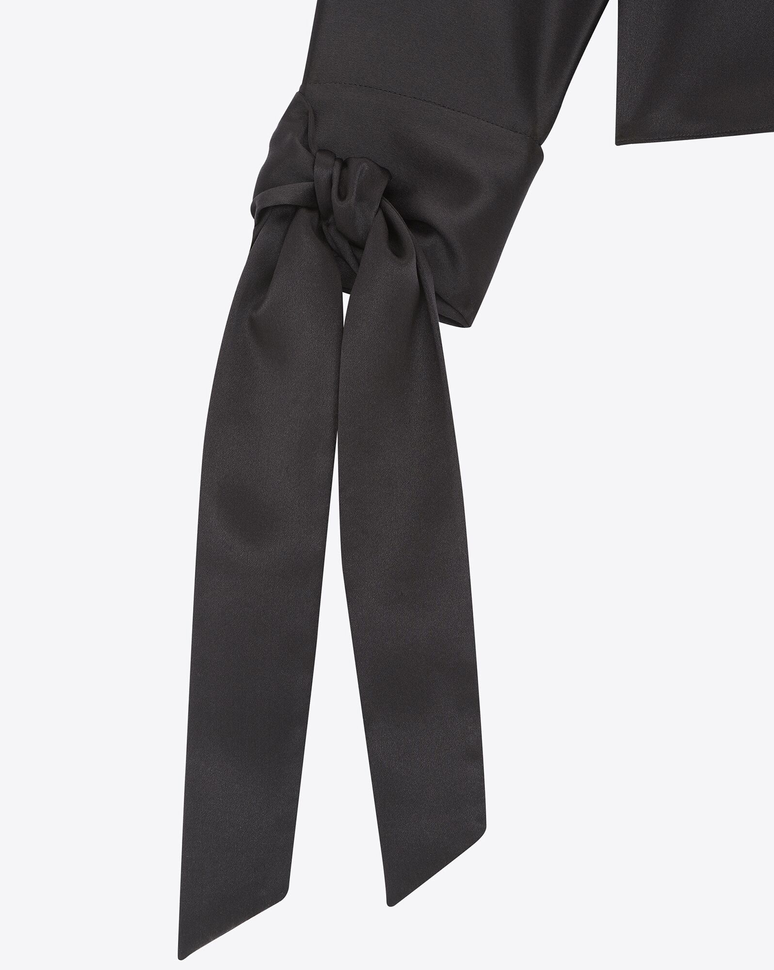 Saint Laurent Paris o1s1wg110125 752982 Blouse in Silk Satin in Black Size S / US 4 / IT 40 - 3 Thumbnail